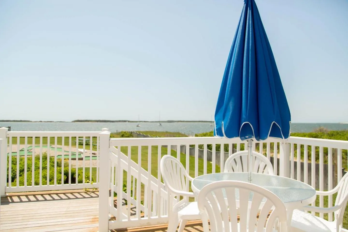 Patio in Green Harbor Resort
