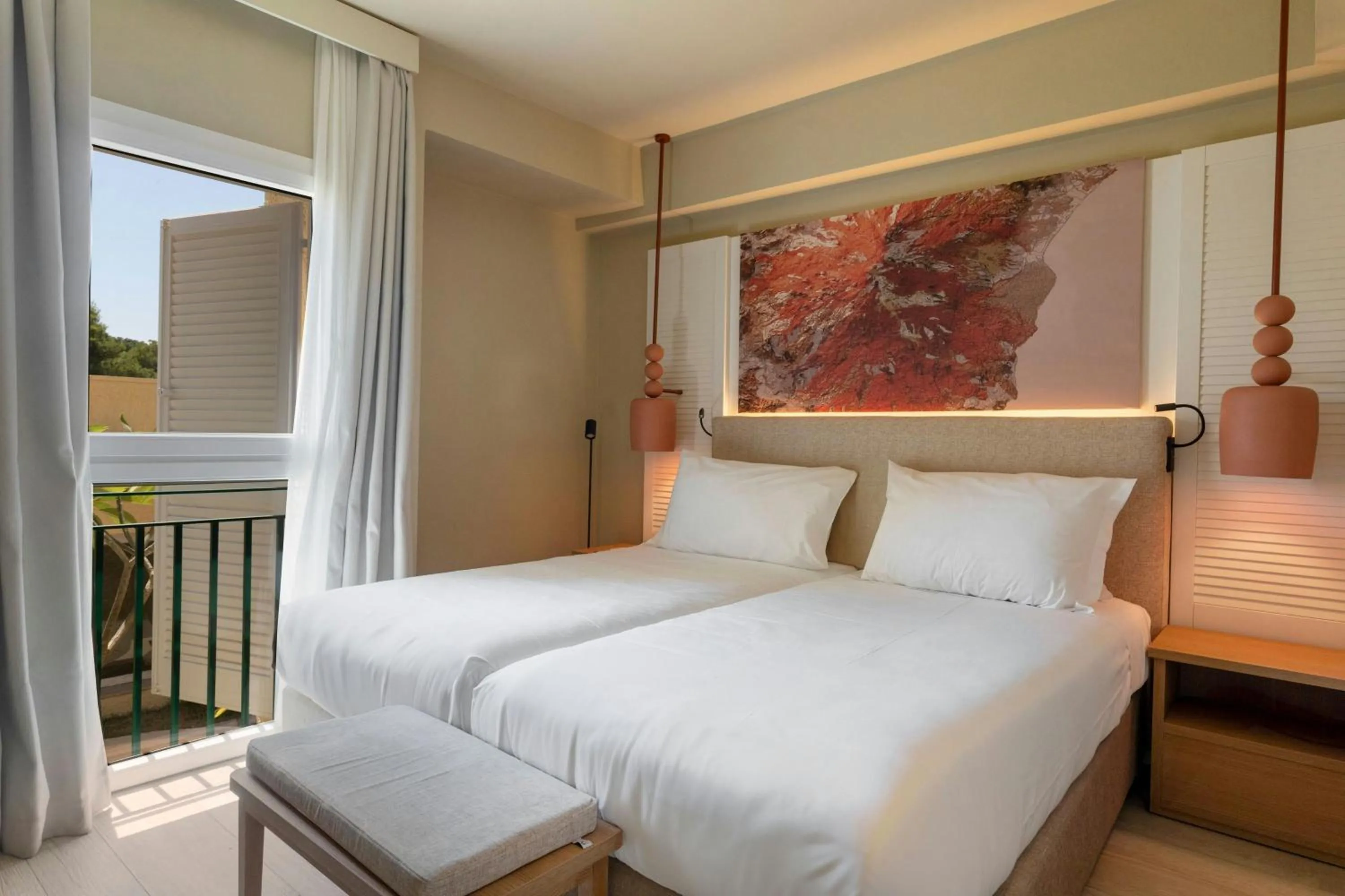 Photo of the whole room, Bed in Mangia's Brucoli, Sicily, Autograph Collection