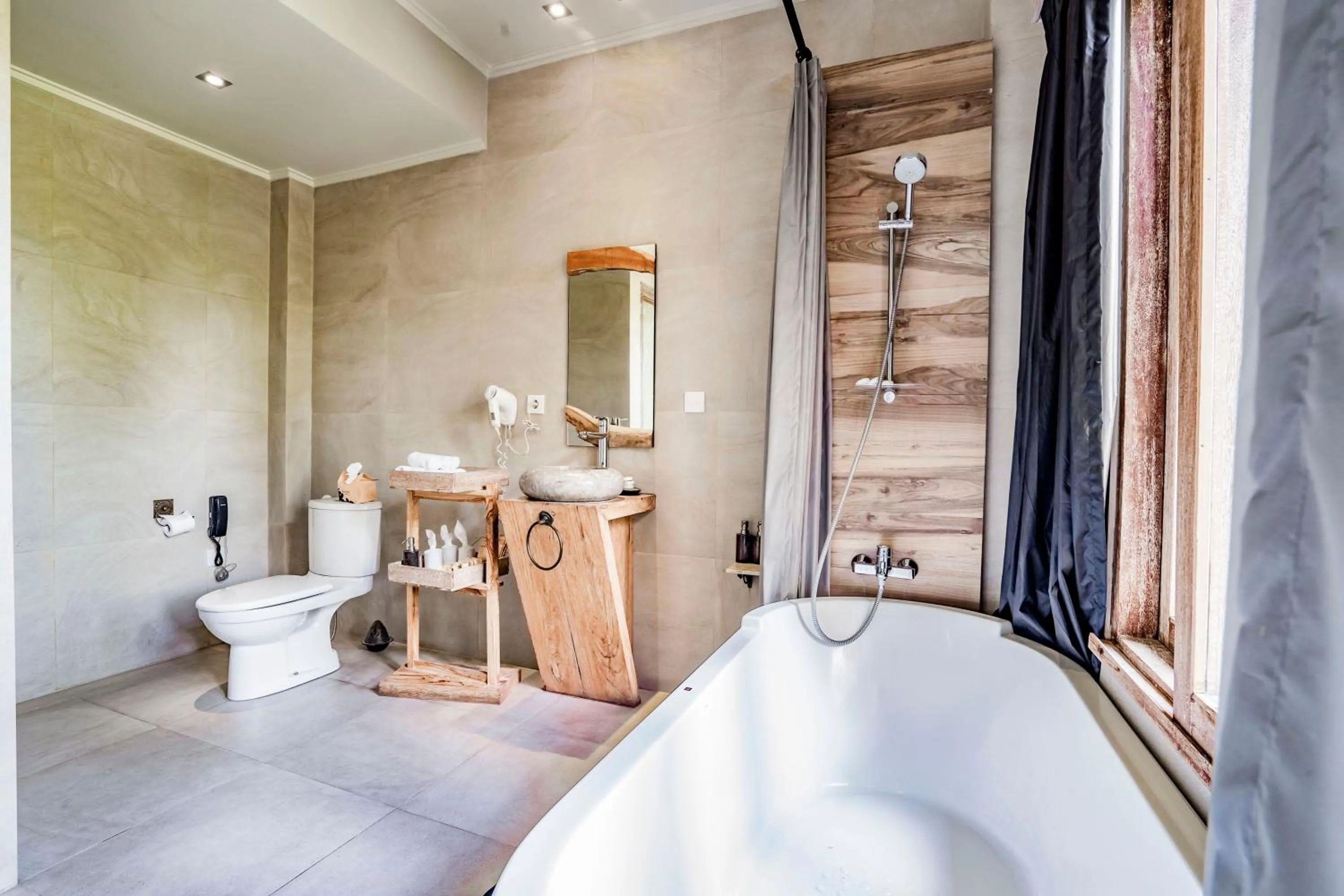 Bathroom, Bed in KajaNe Yangloni at Ubud Bali