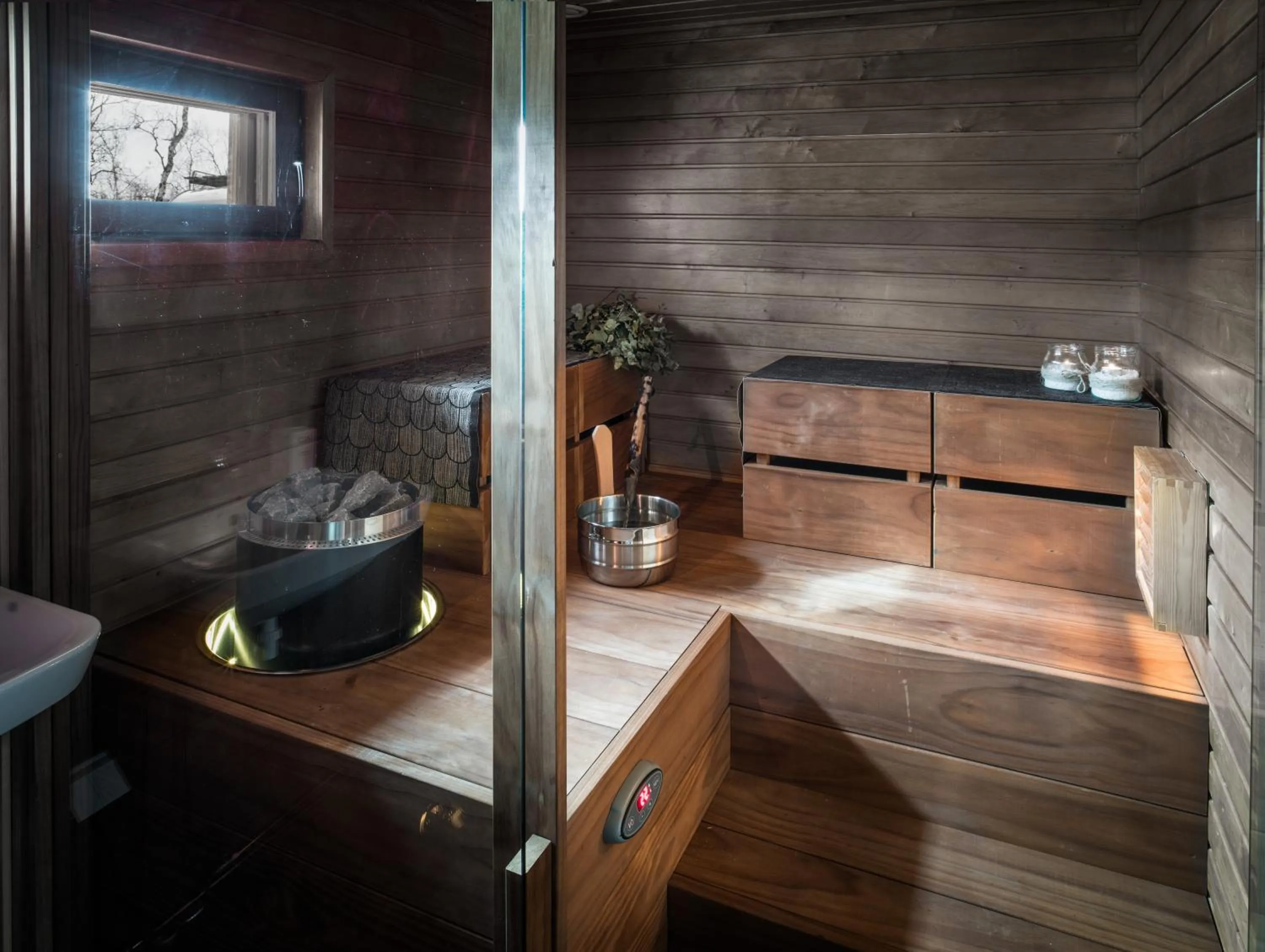 Sauna in Tundrea Holiday Resort