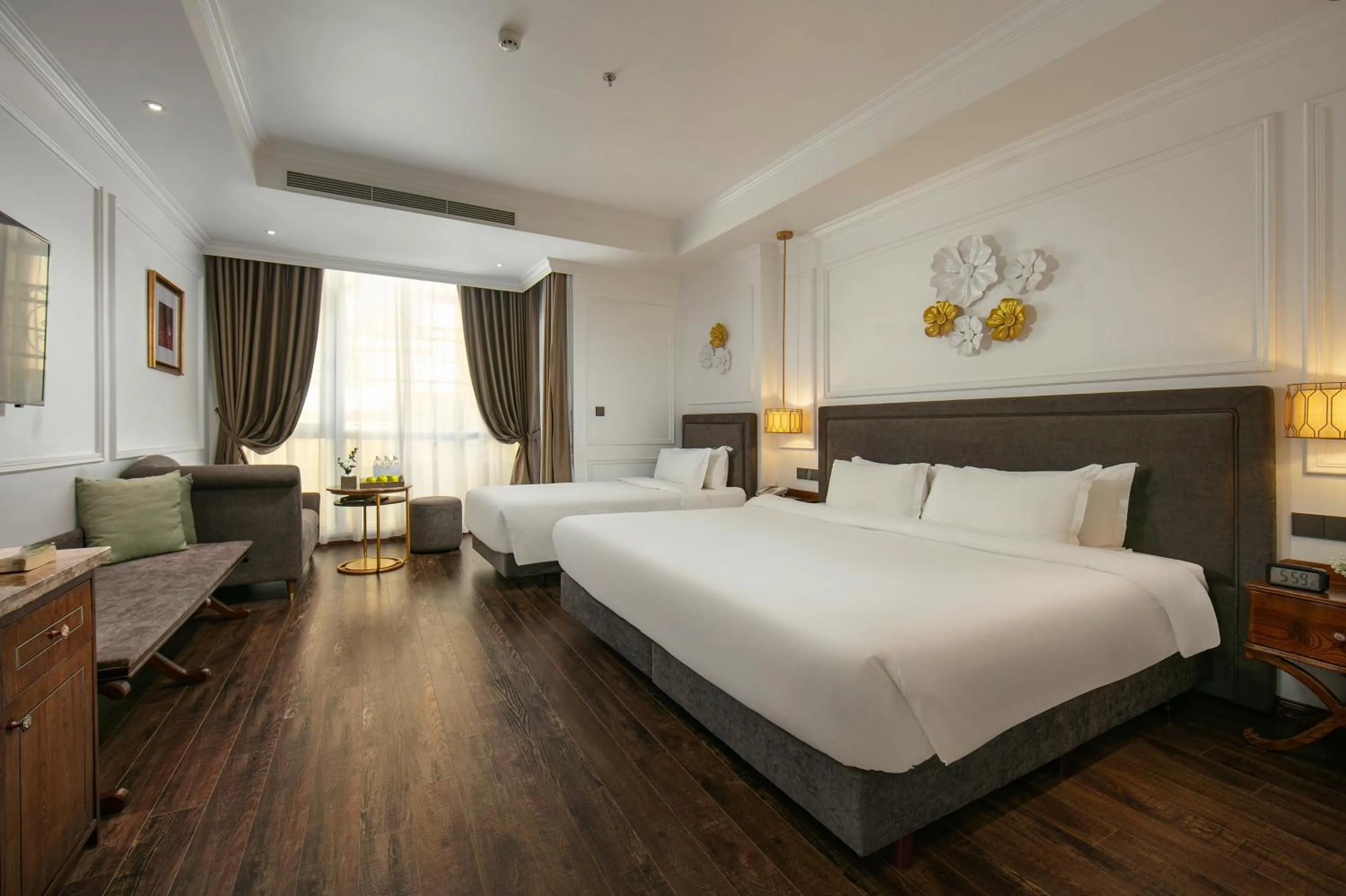Photo of the whole room, Bed in Hanoi Allure Hotel