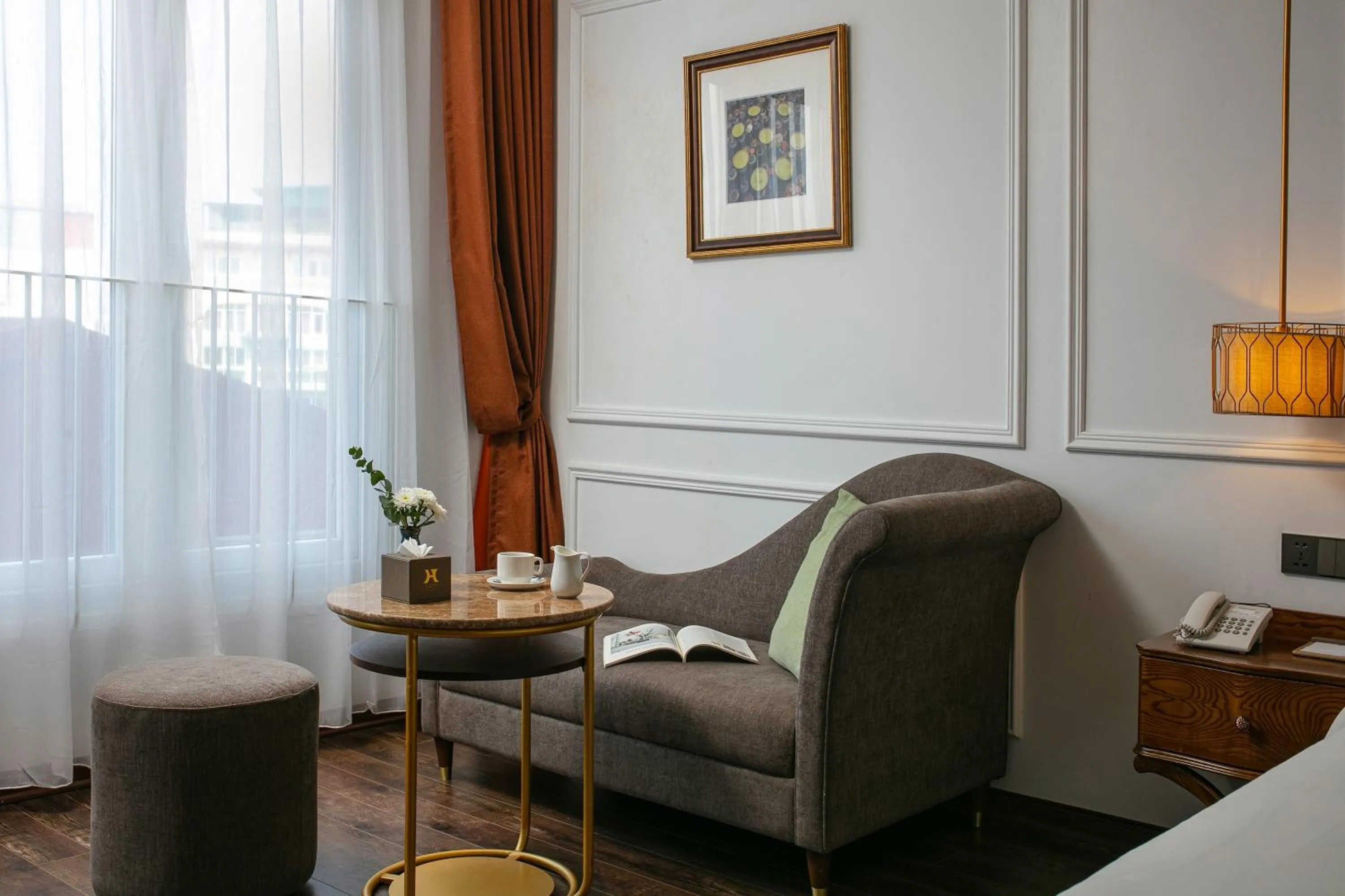 Seating area in Hanoi Allure Hotel