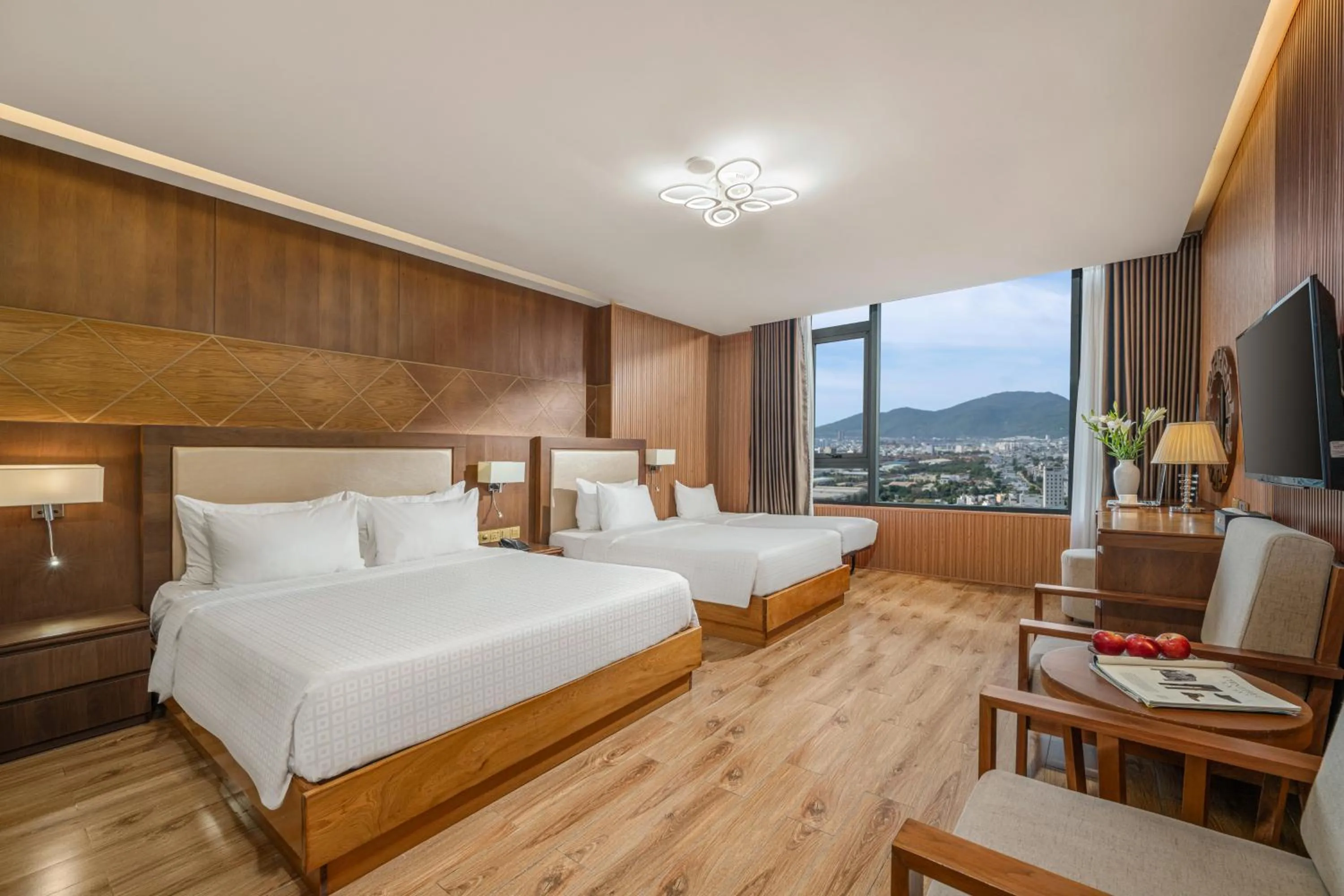 View (from property/room), Bed in Nhu Minh Plaza Danang Hotel