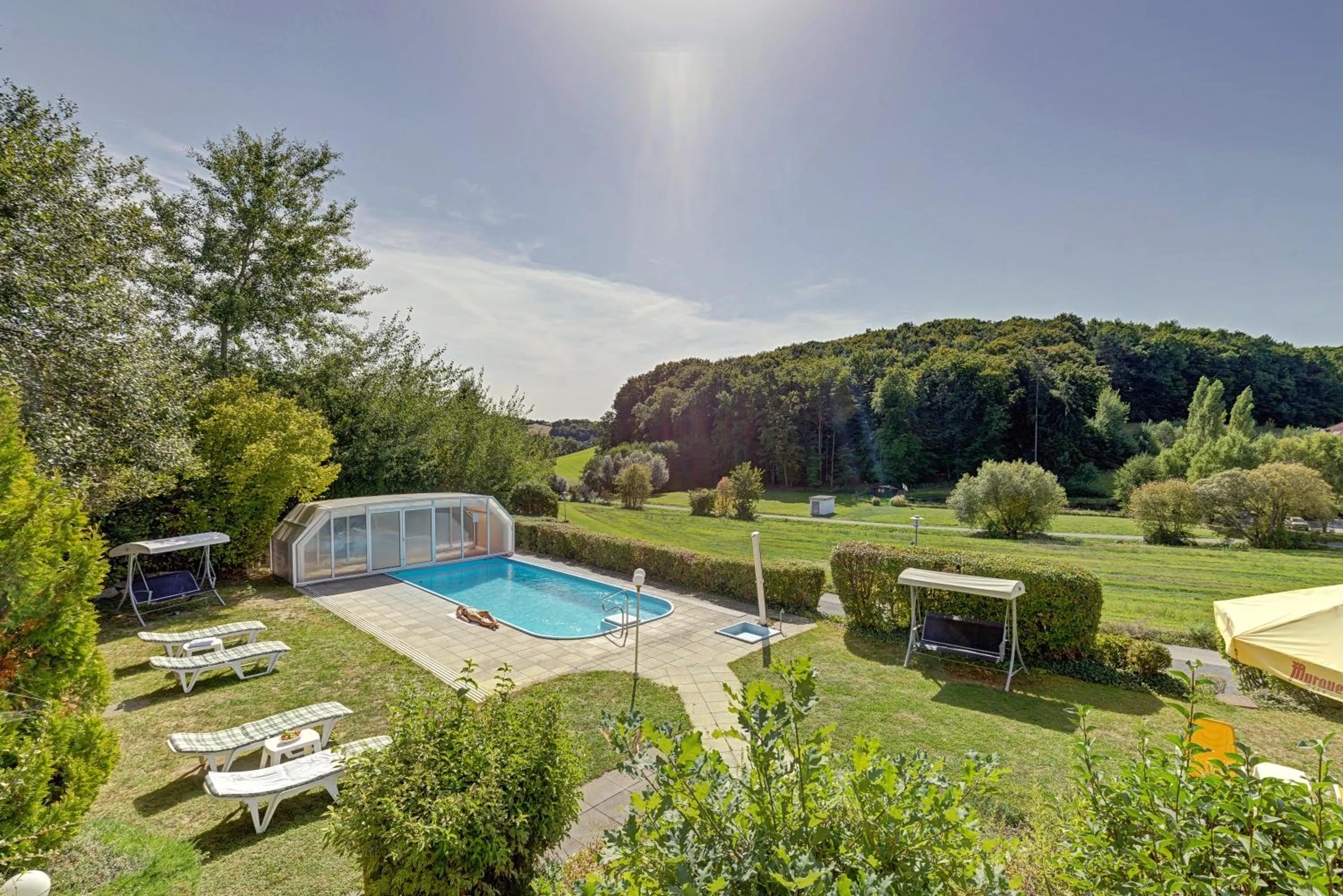 Pool view in Familien Hotel Krainz