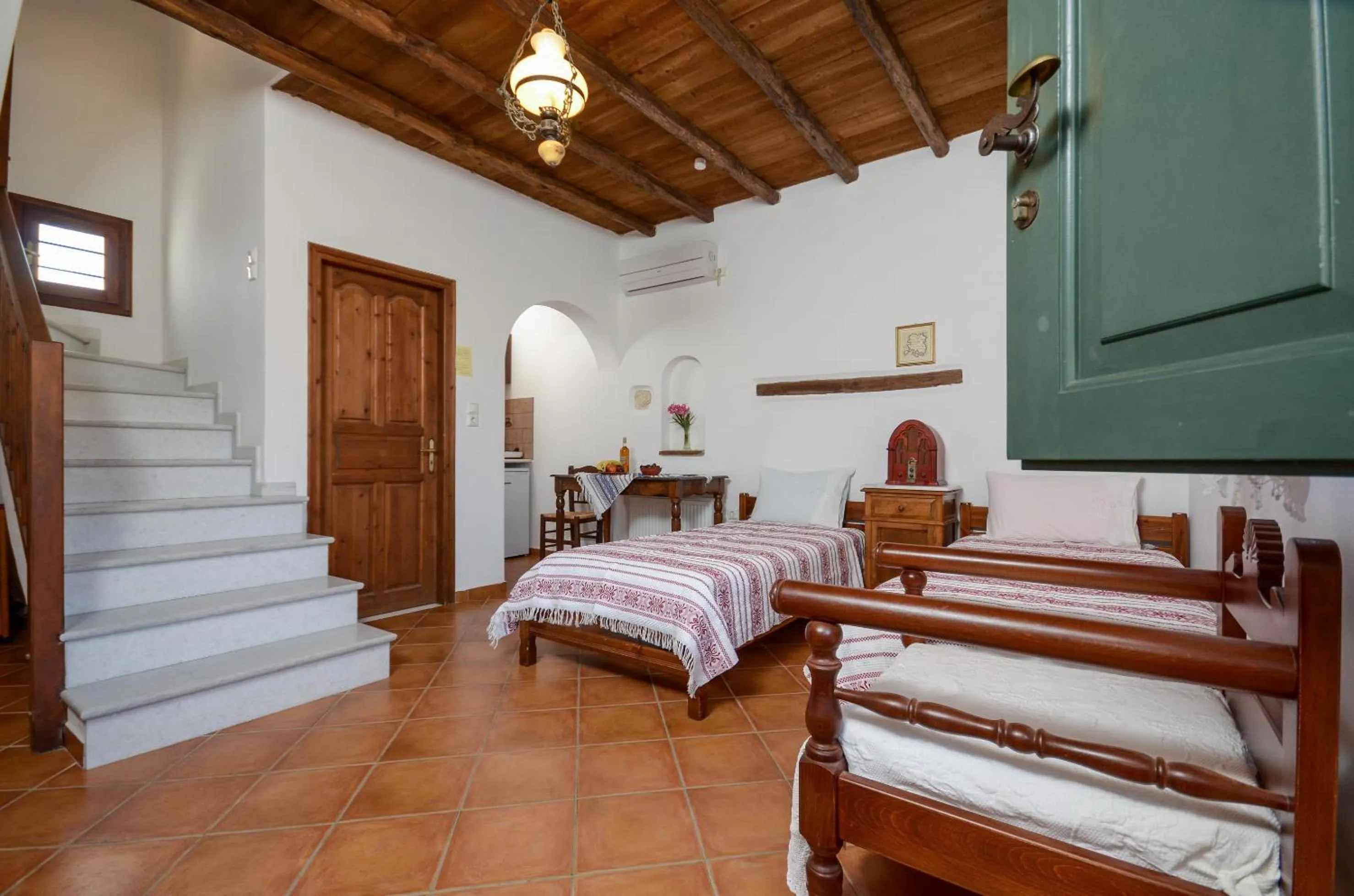 Bed in Naxos Filoxenia Hotel