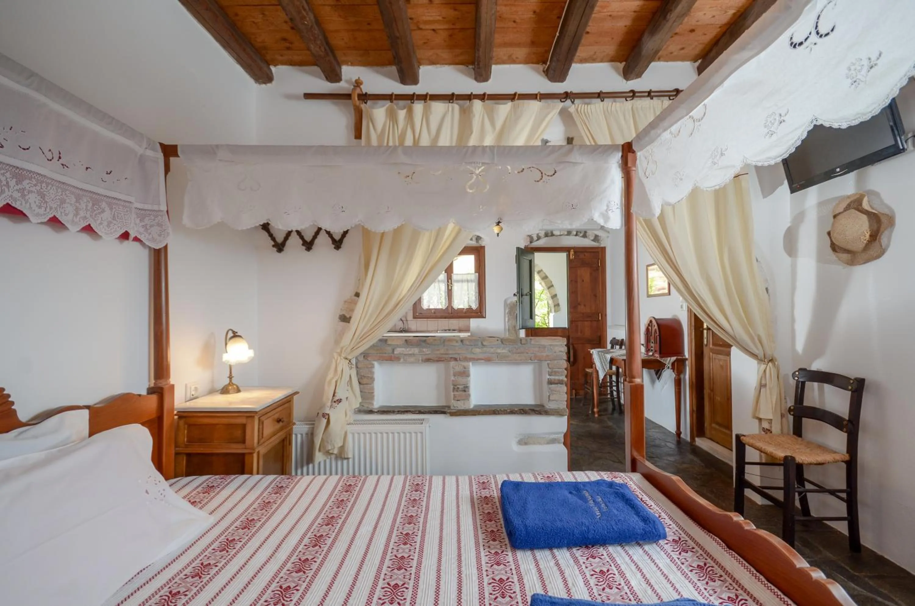 Bed in Naxos Filoxenia Hotel