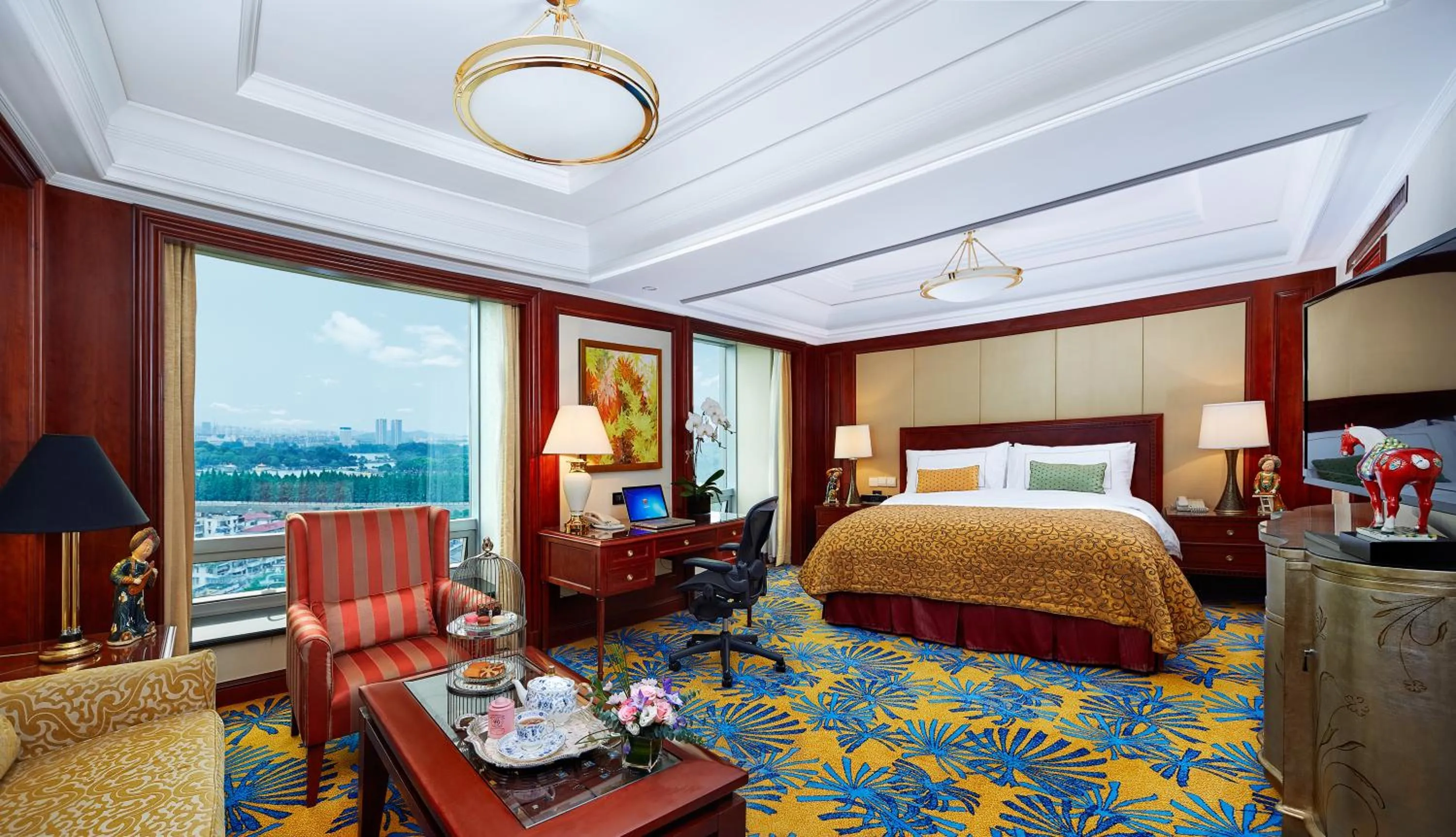 Decorative detail, Bed in Lakeview Xuanwu Hotel