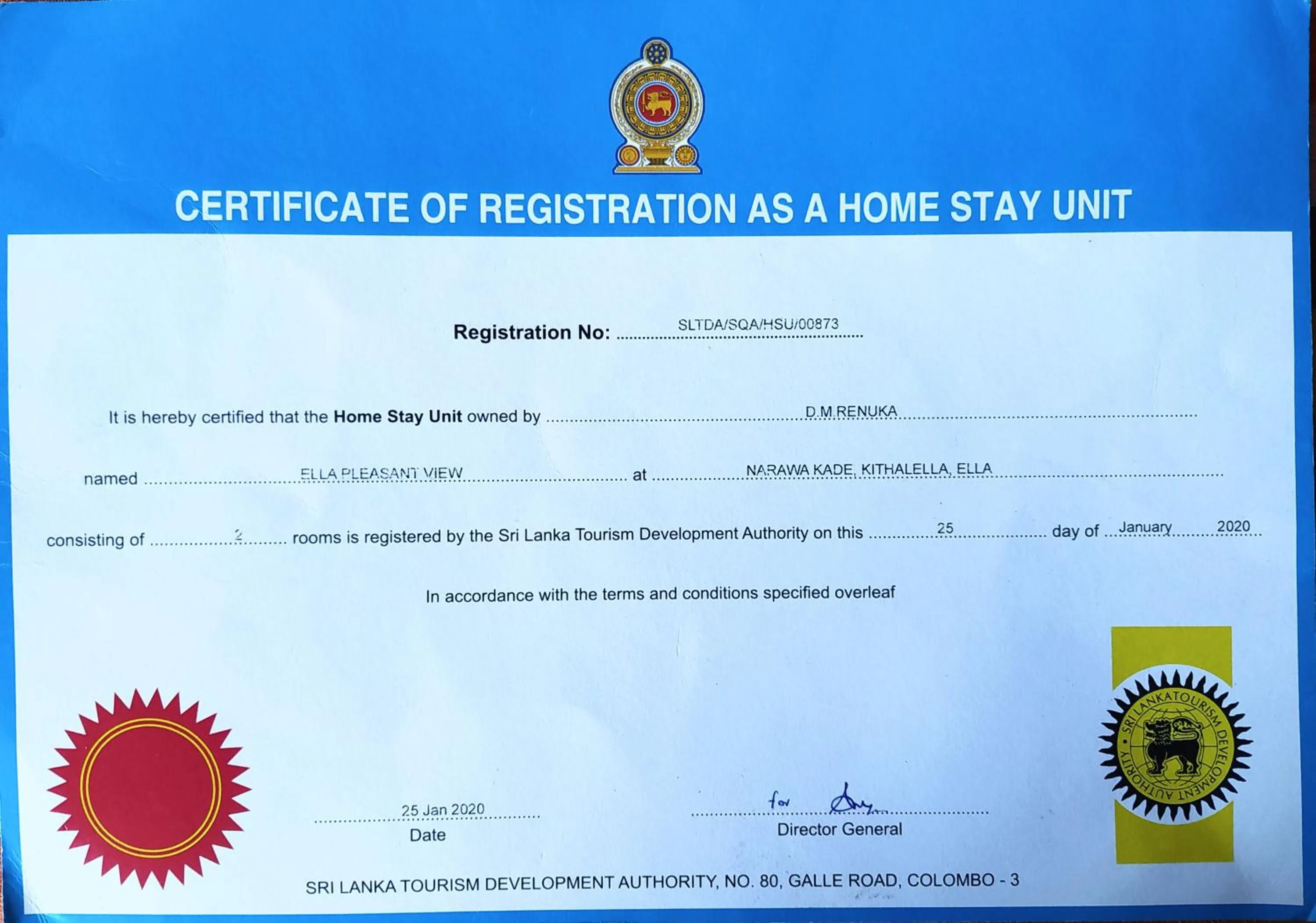 Logo/Certificate/Sign in Pleasant View Ella