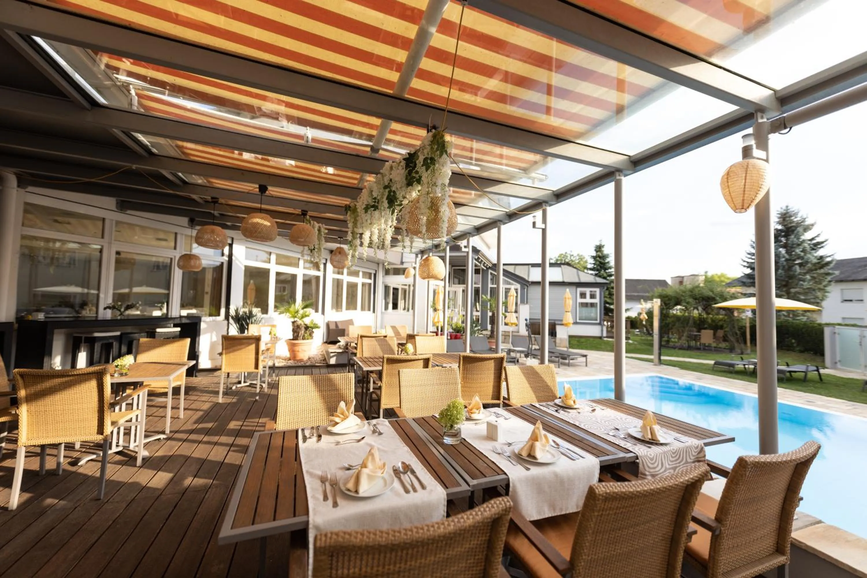 Patio in Hotel Landliebe