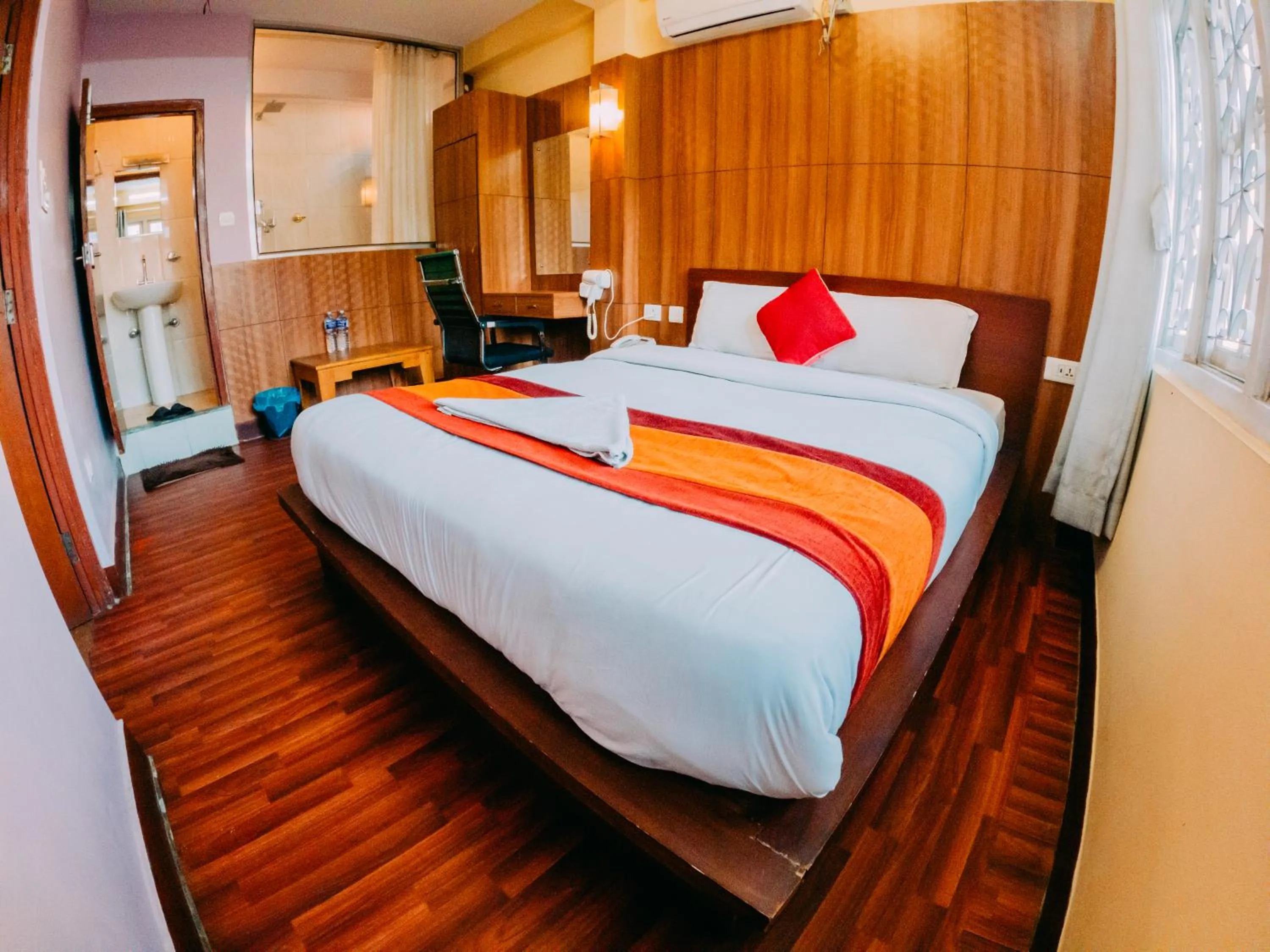 Bed in Doors Hotel Thamel