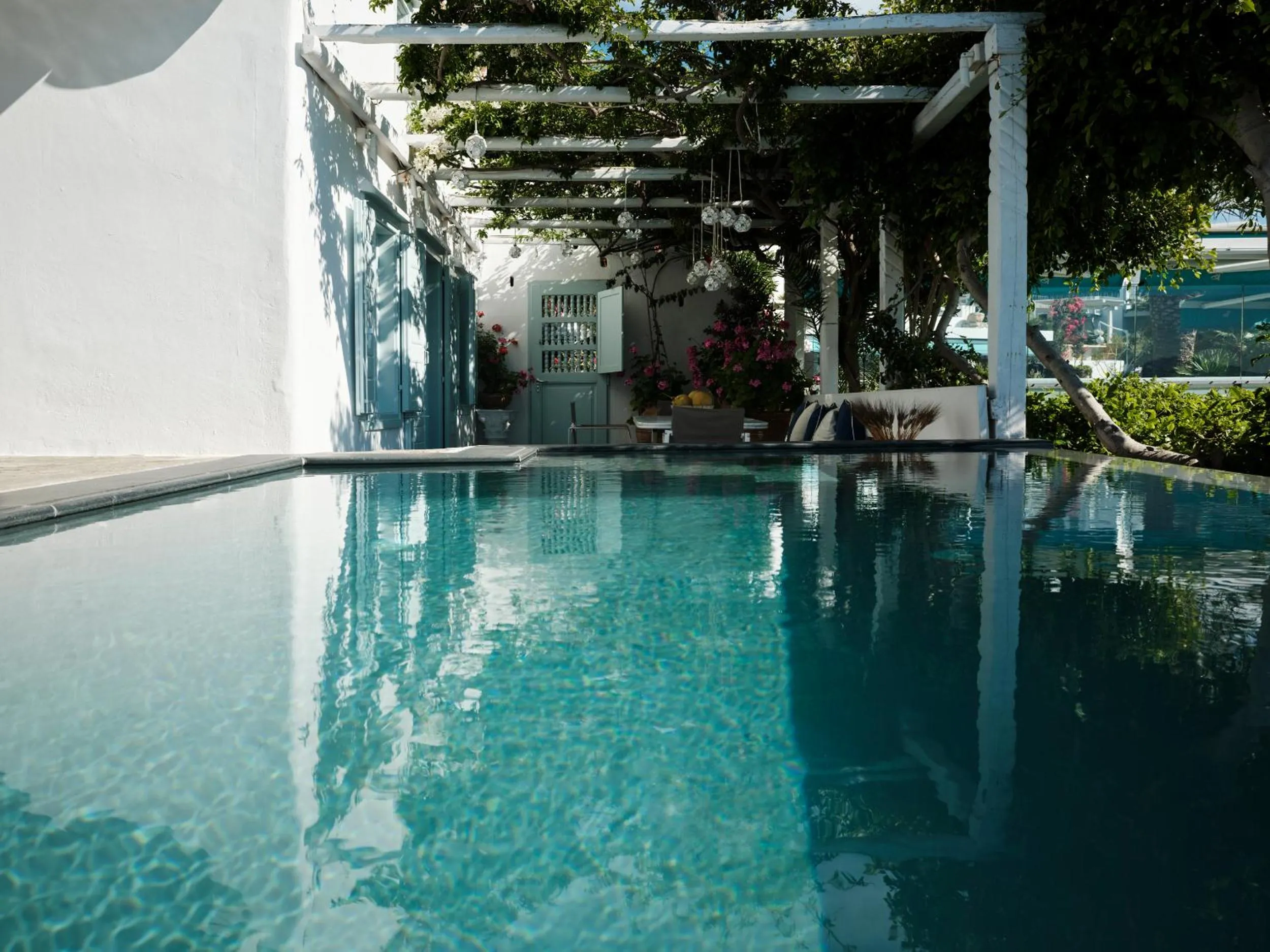 Pool view in Belvedere Mykonos - Main Hotel - The Leading Hotels of the World