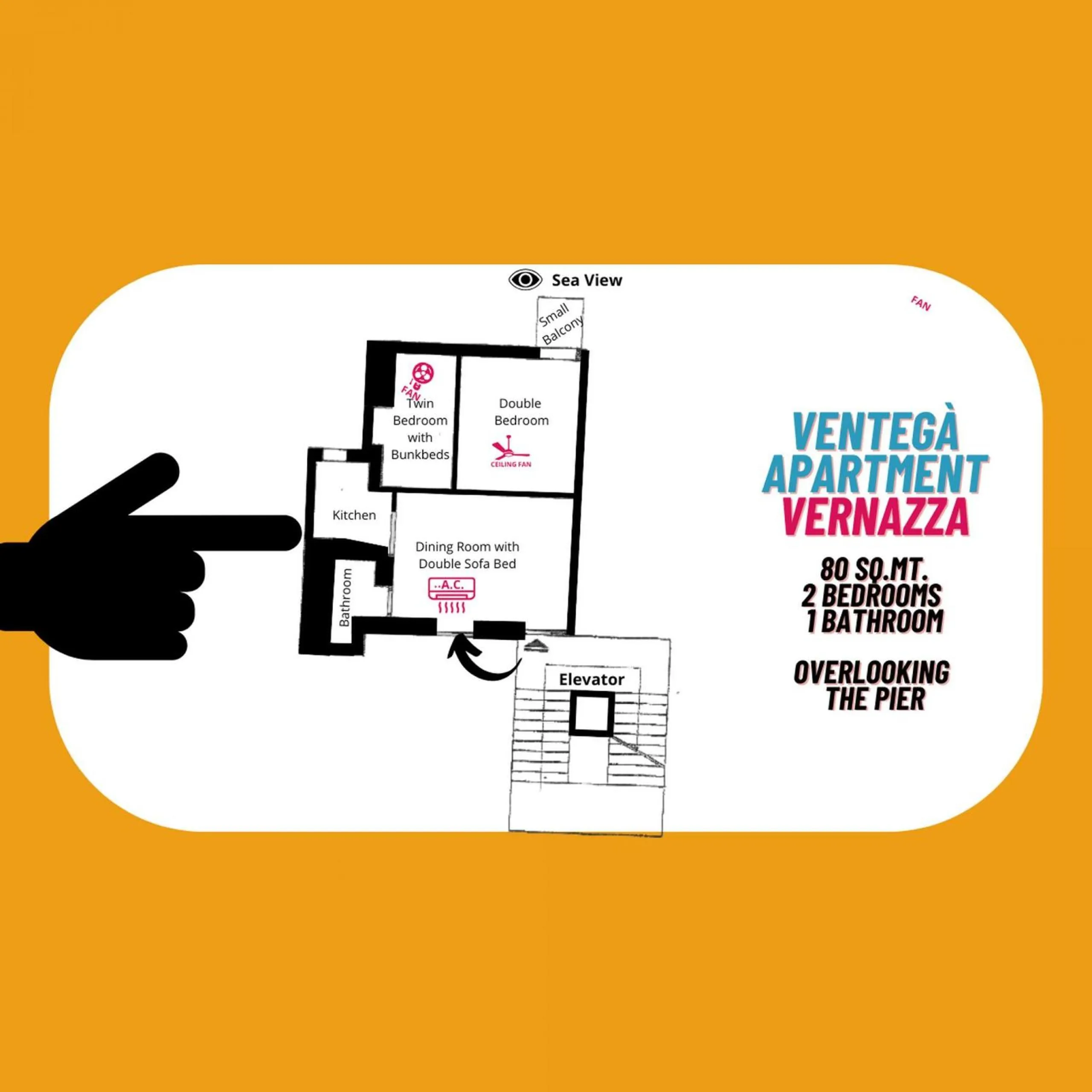 Other in Ventegà Sea View Apartment with Balcony