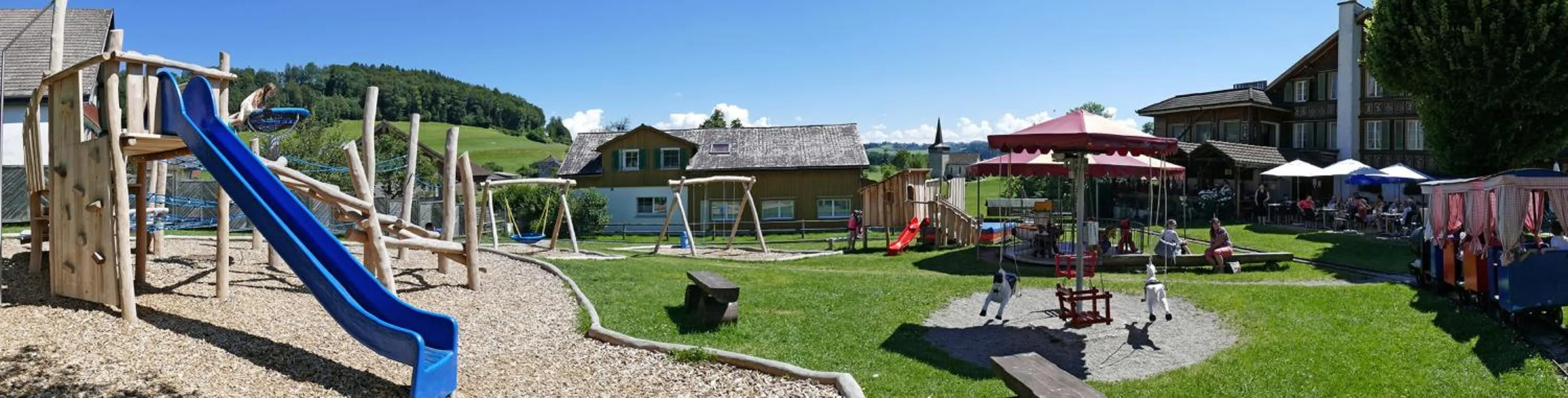 Children play ground in Hotel Rössli Tufertschwil