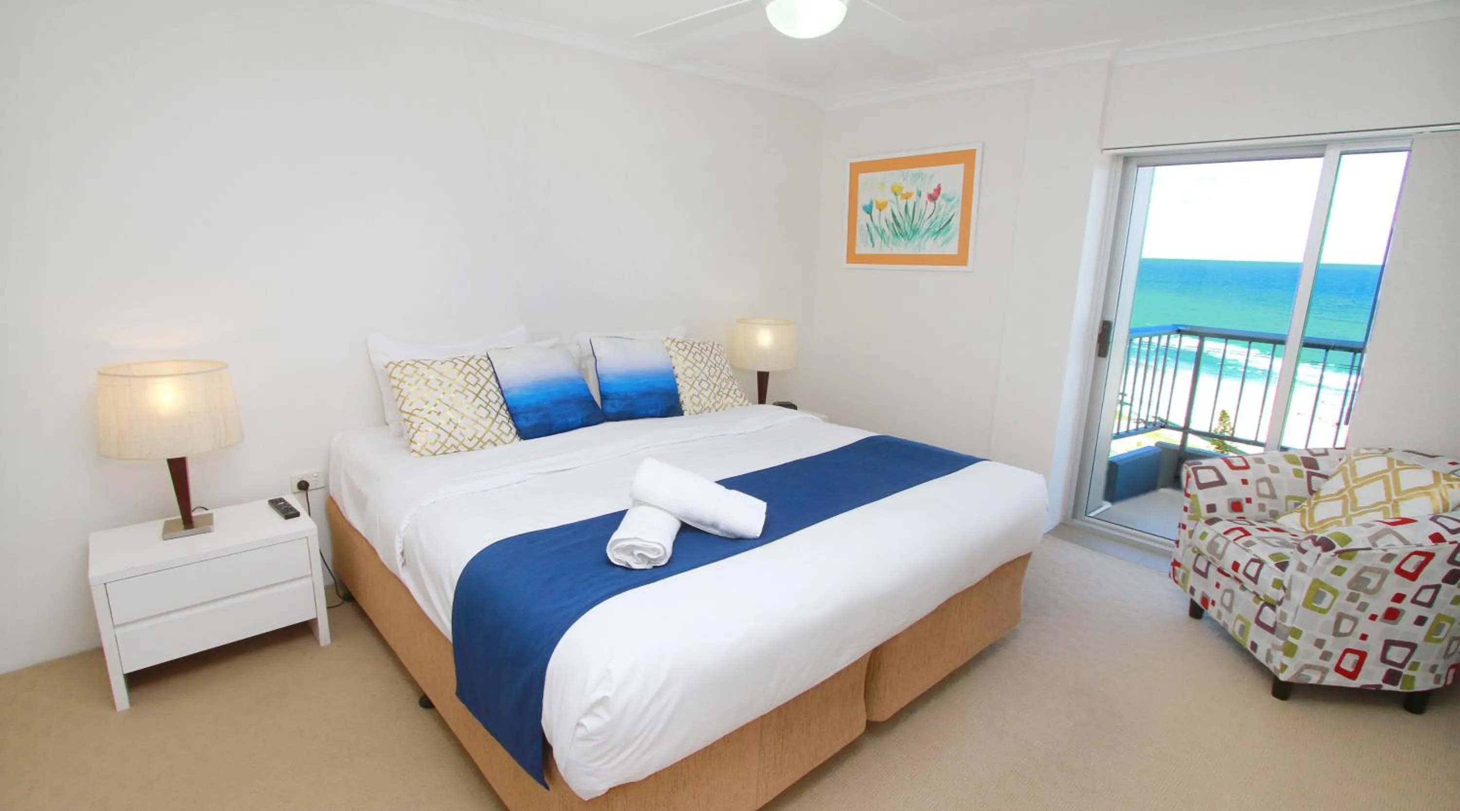Bedroom, Bed in Narrowneck Court Holiday Apartments