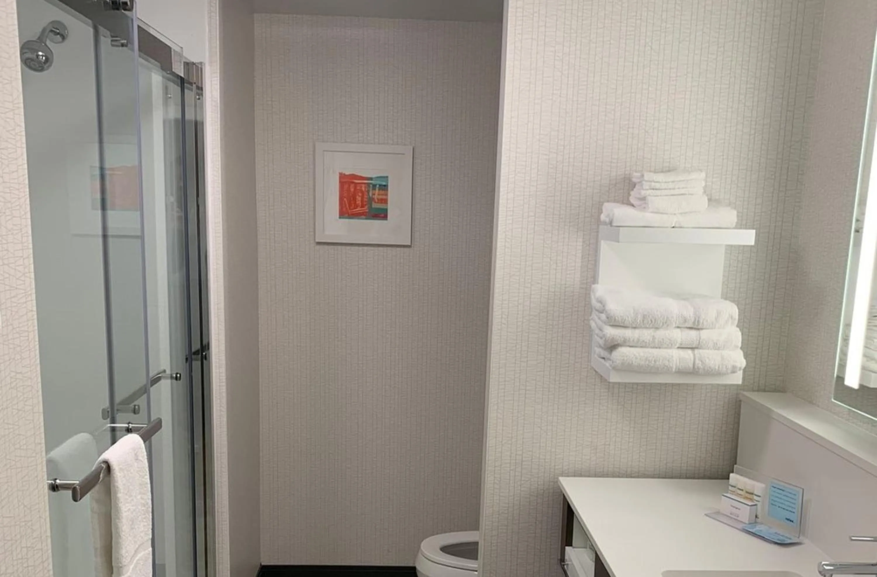 Bathroom in Hampton Inn Boston Logan Airport