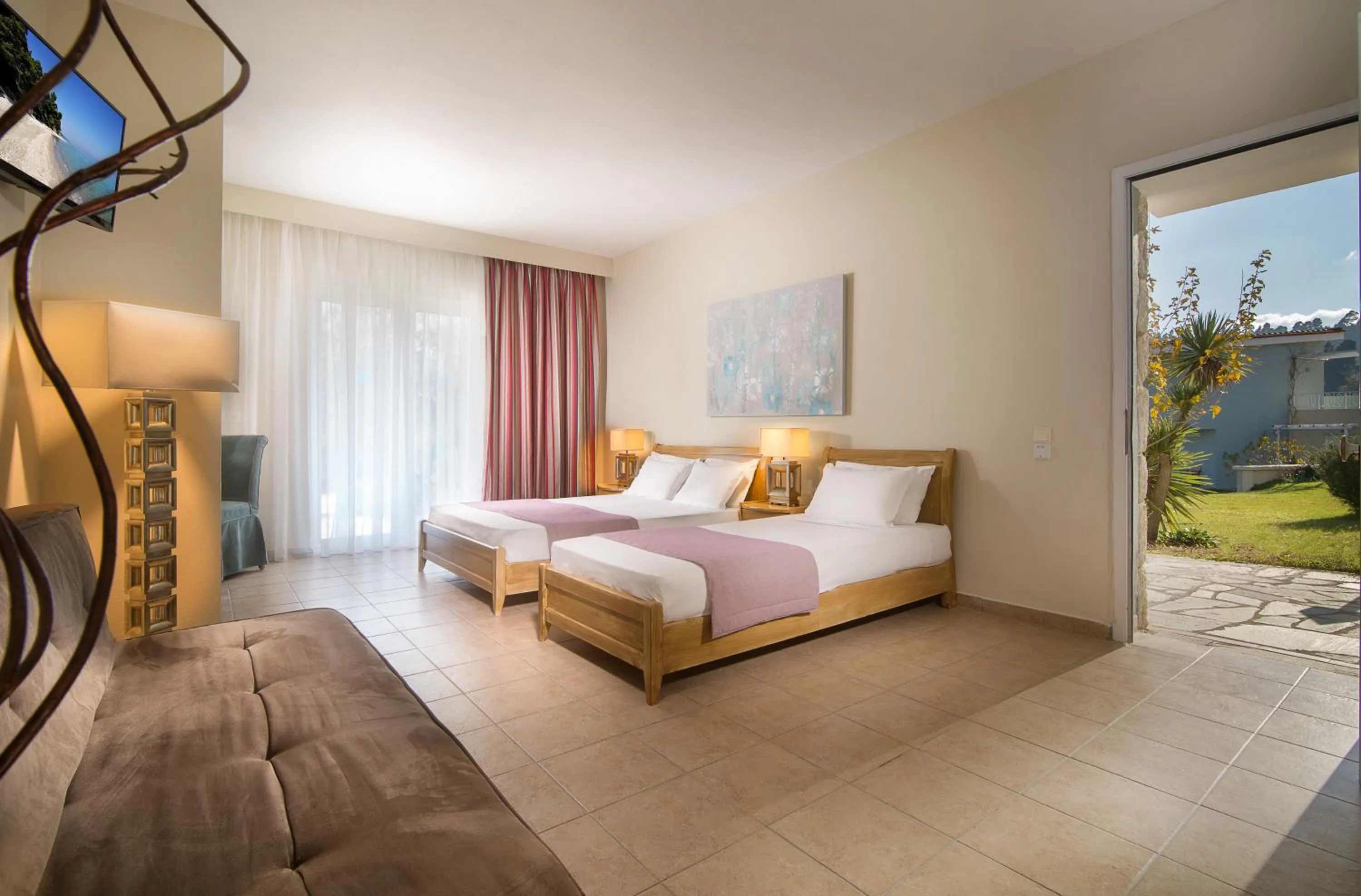 Decorative detail, Bed in Alkion Hotel