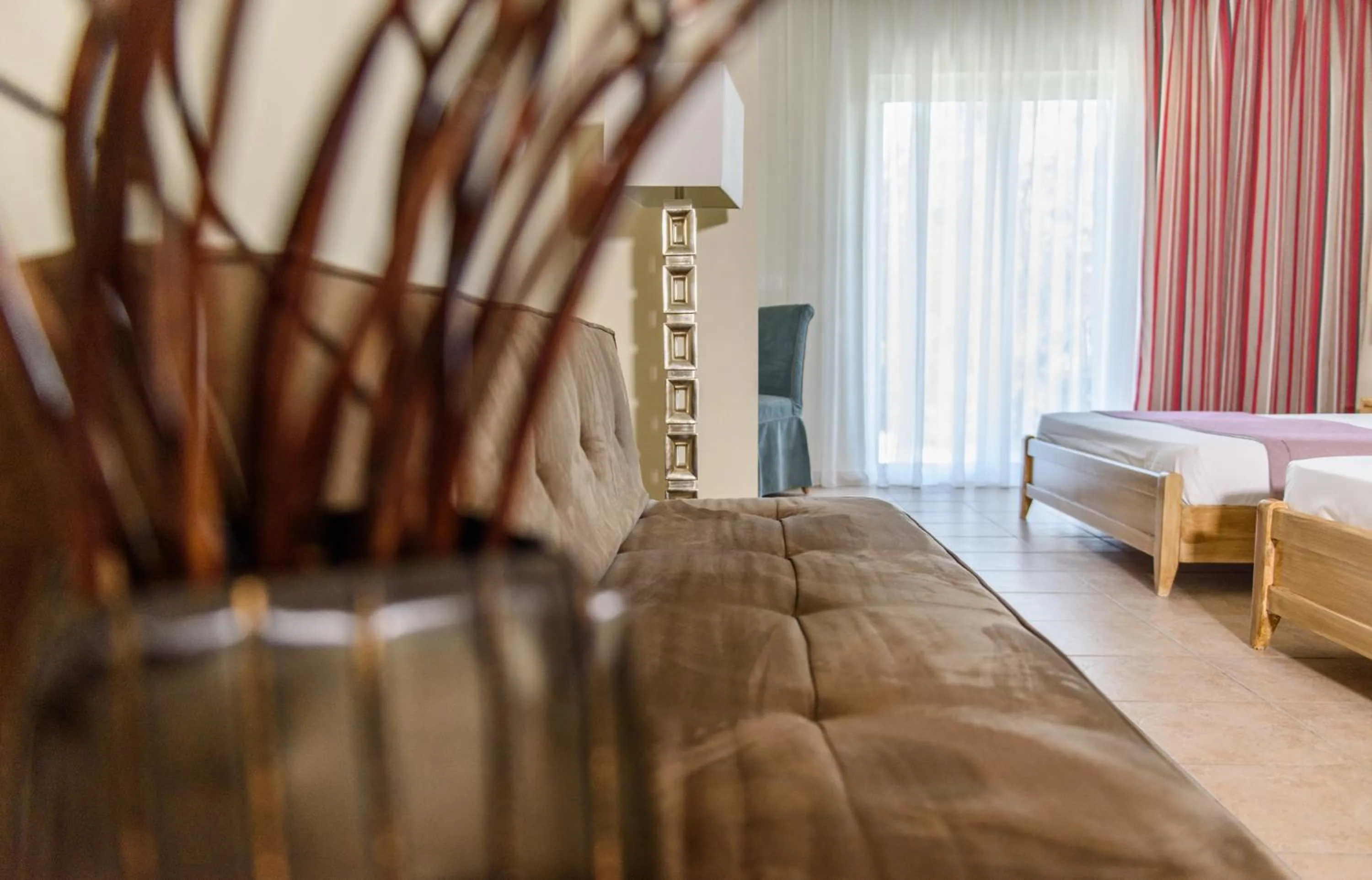 Decorative detail, Bed in Alkion Hotel