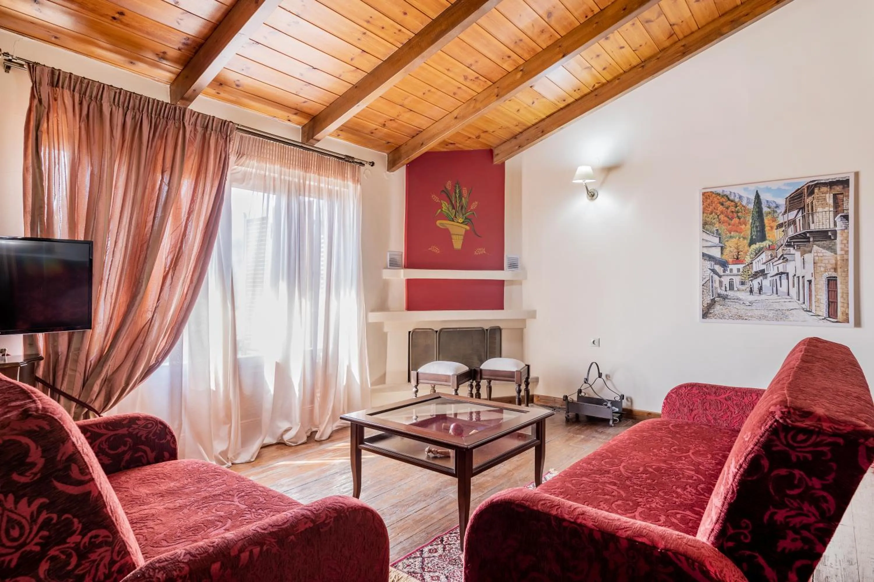 Seating area in Konitsa Mountain Hotel