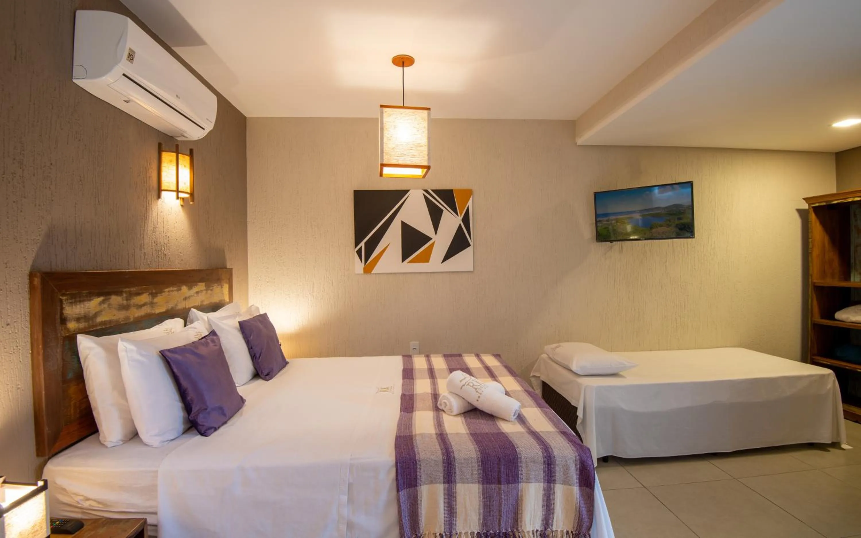 Decorative detail, Bed in Pousada Rosa Karioka - Praia do Rosa