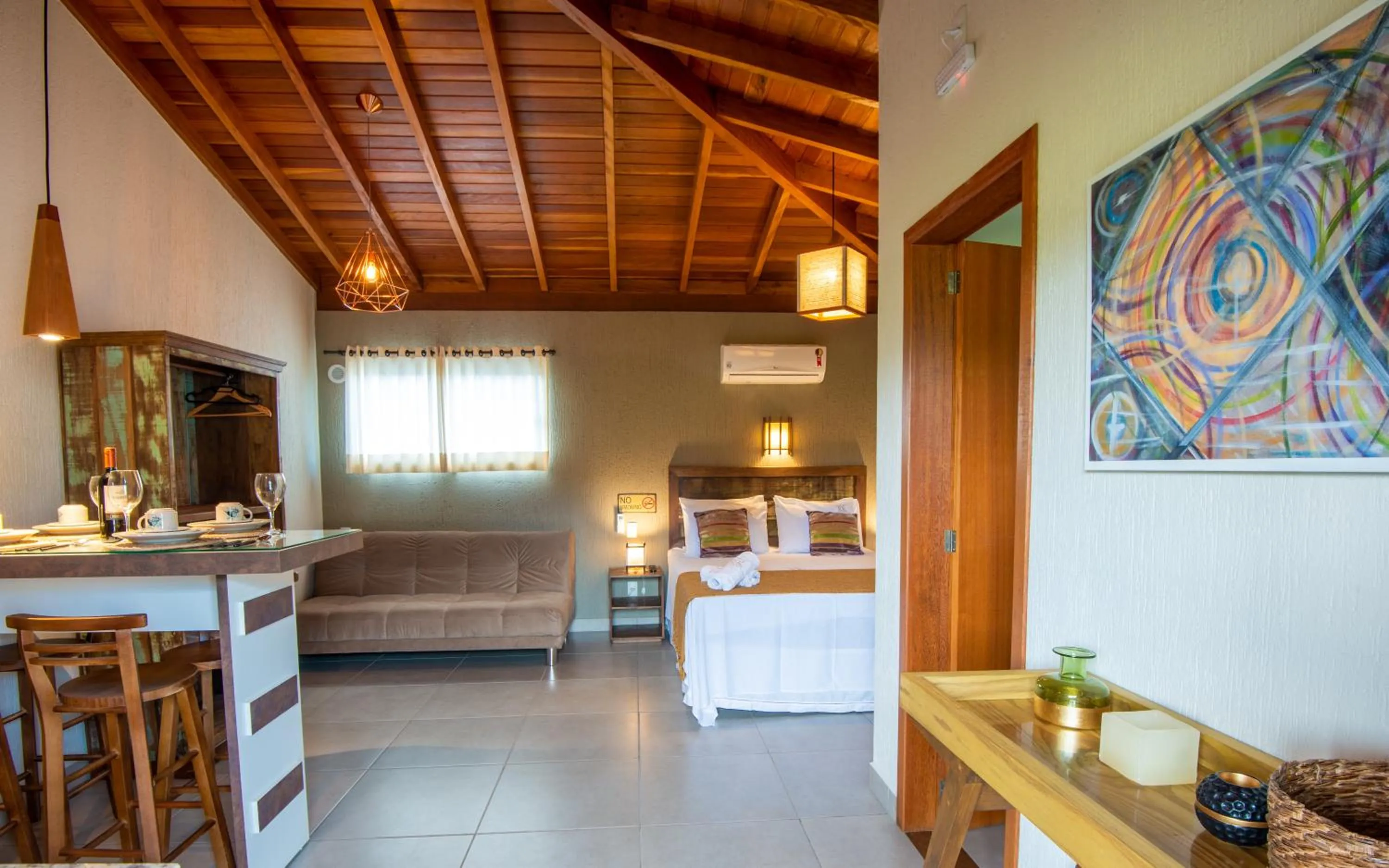 Bed in Pousada Rosa Karioka - Praia do Rosa