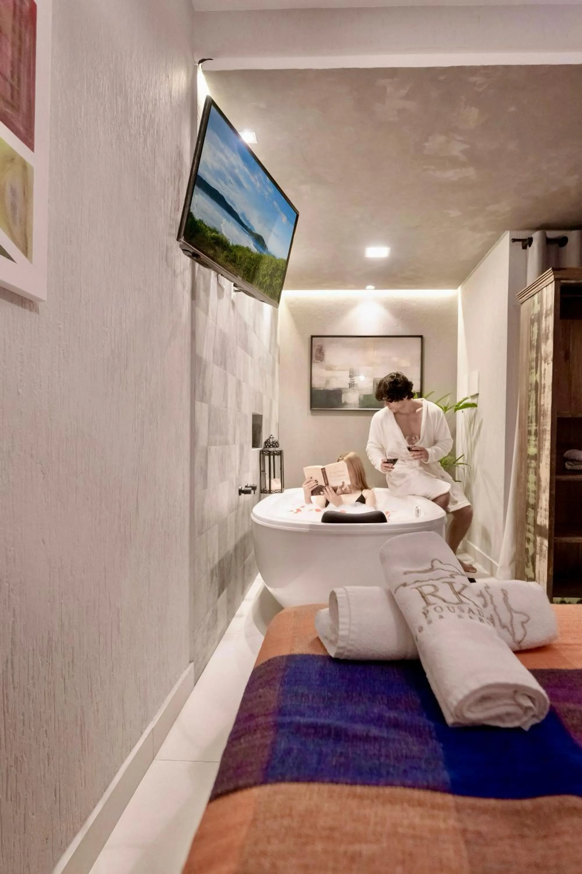 Decorative detail, Bed in Pousada Rosa Karioka - Praia do Rosa