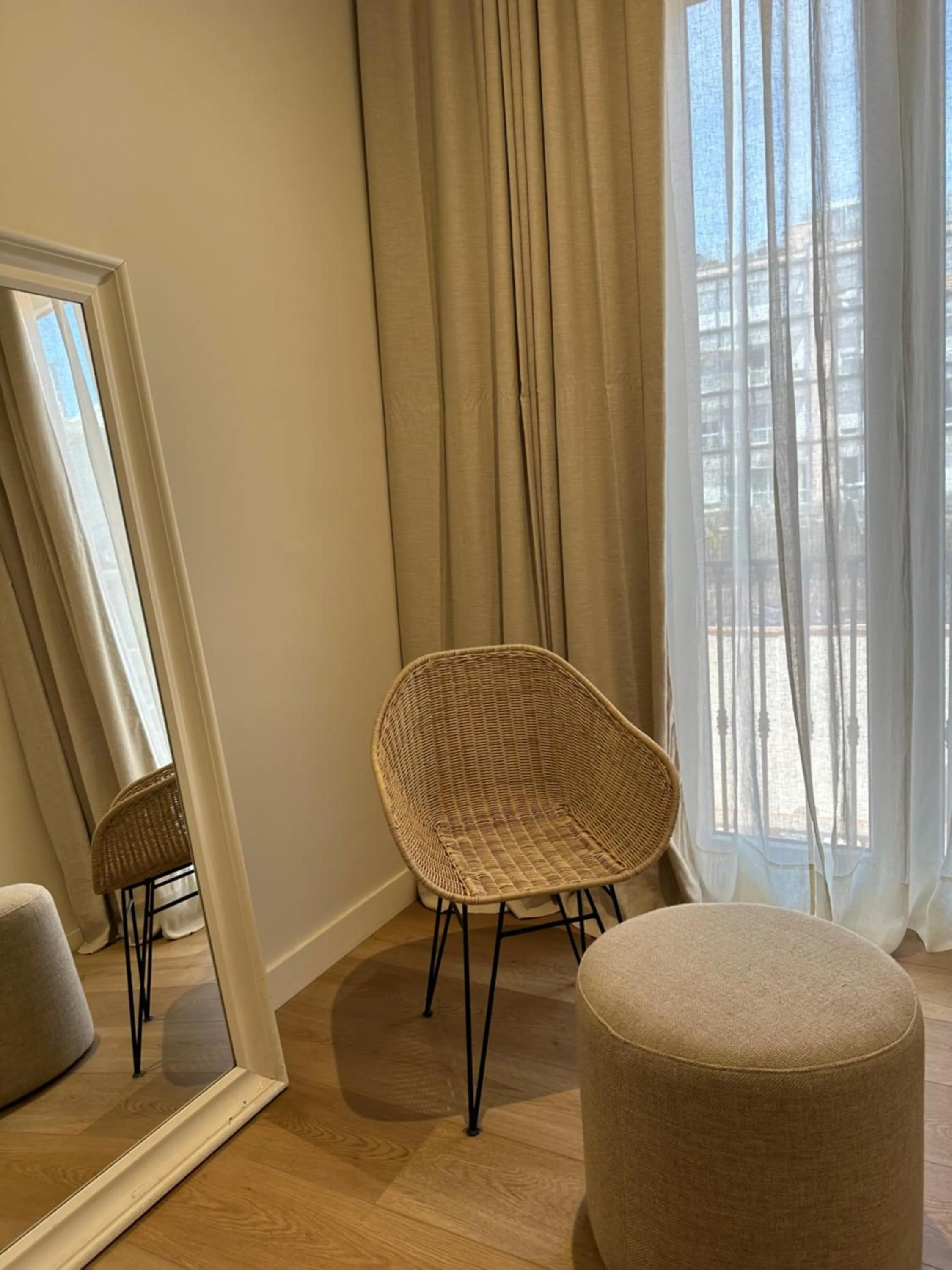 Seating area in Hostal Goya