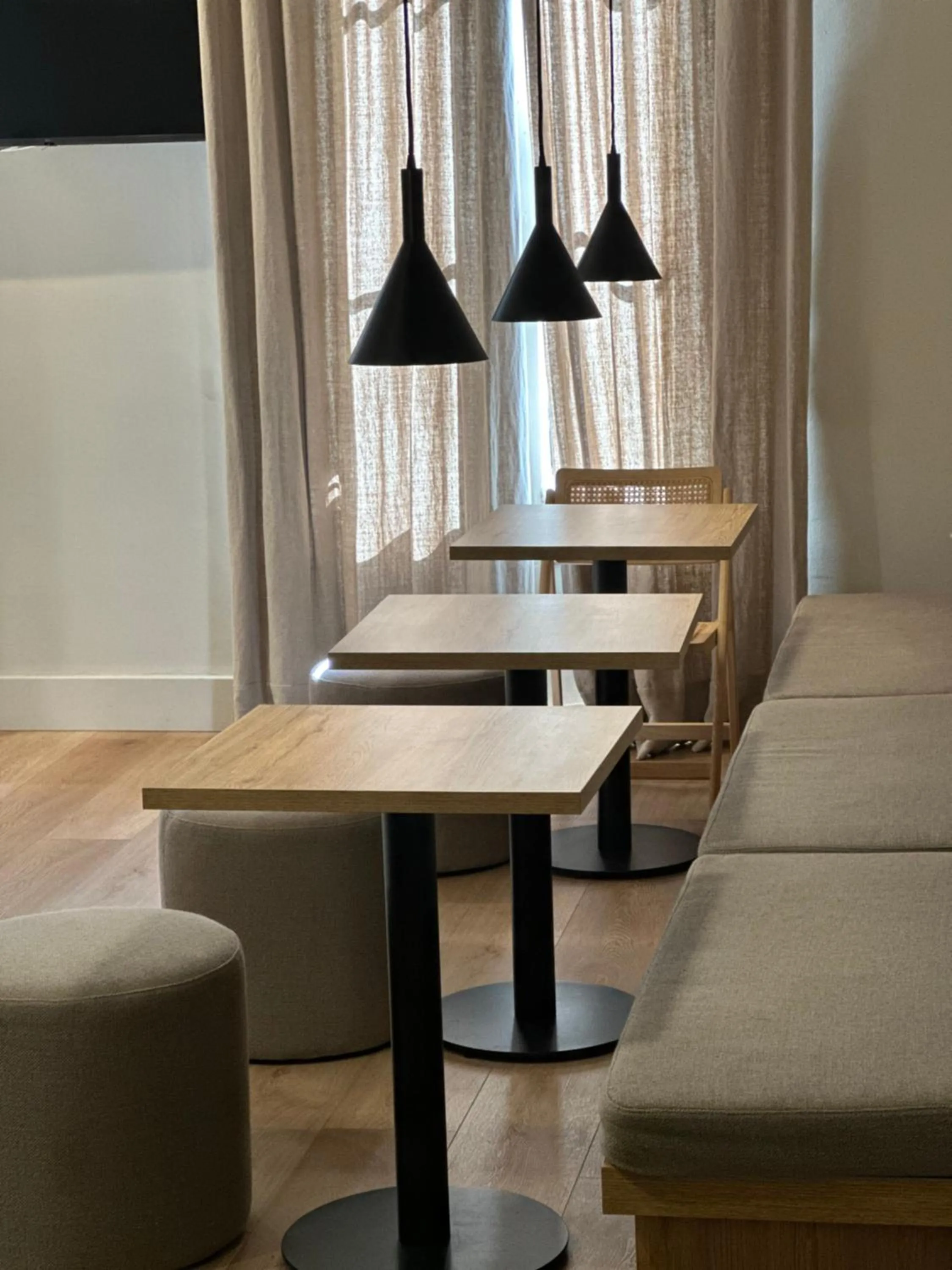 Seating area in Hostal Goya