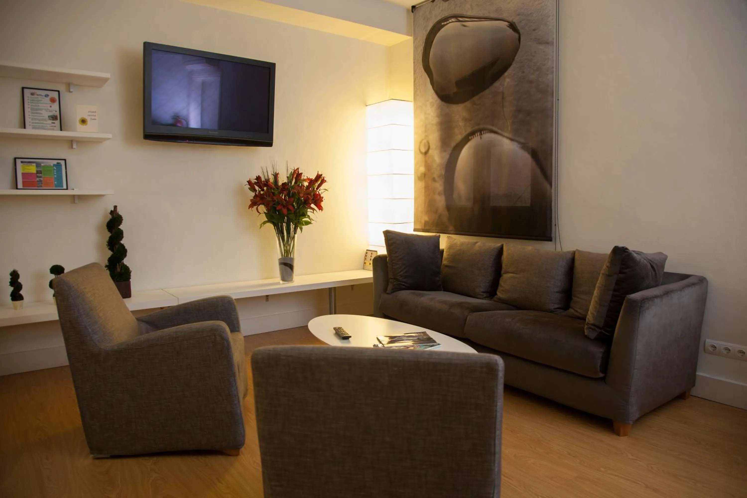 Communal lounge/ TV room in Hostal Goya