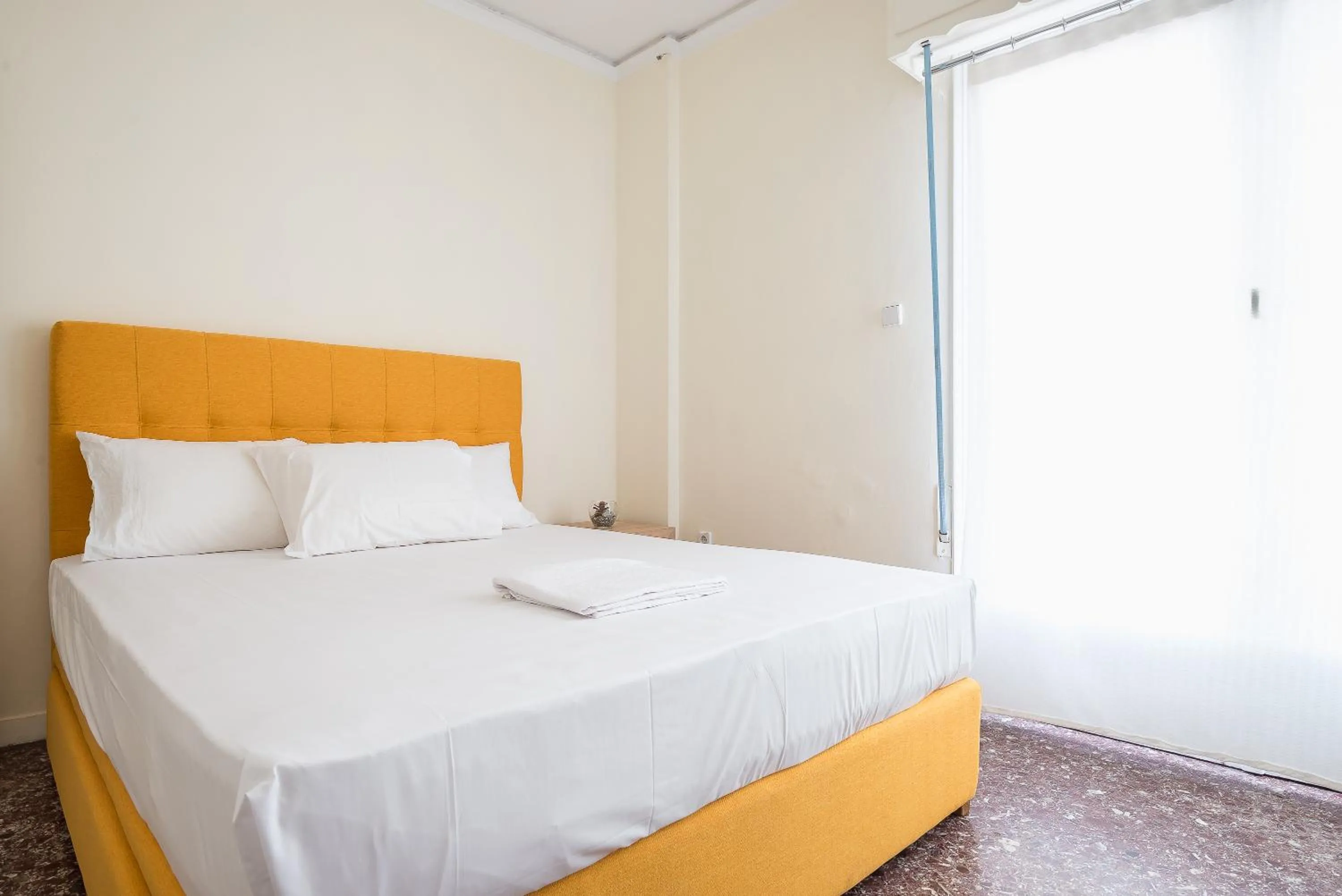 Bed in Acropolis View Paradise Apartments