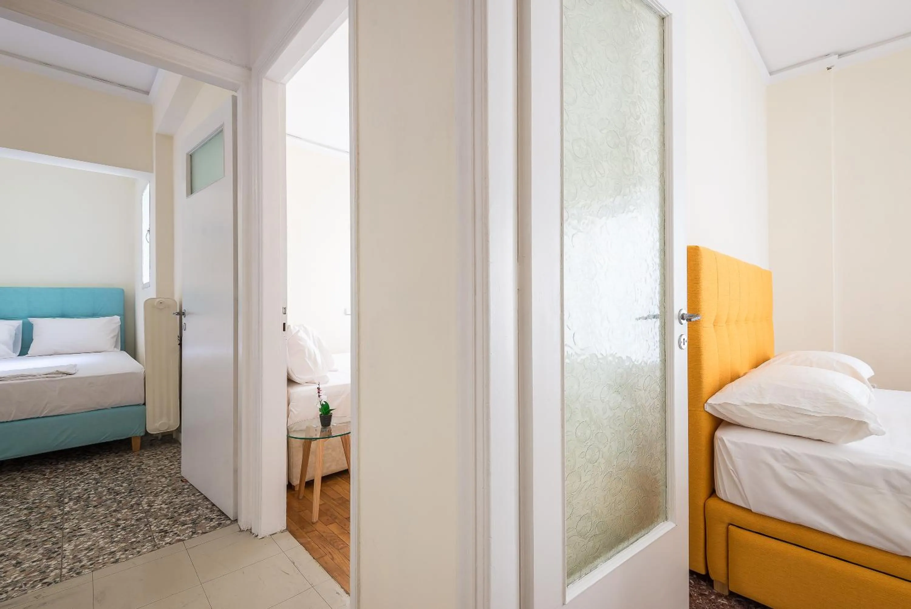 Bed in Acropolis View Paradise Apartments