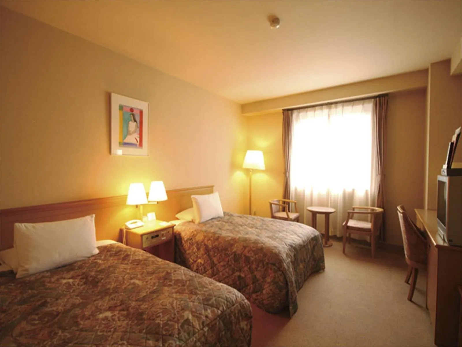 Living room, Bed in Fukuno Town Hotel A・Mieux