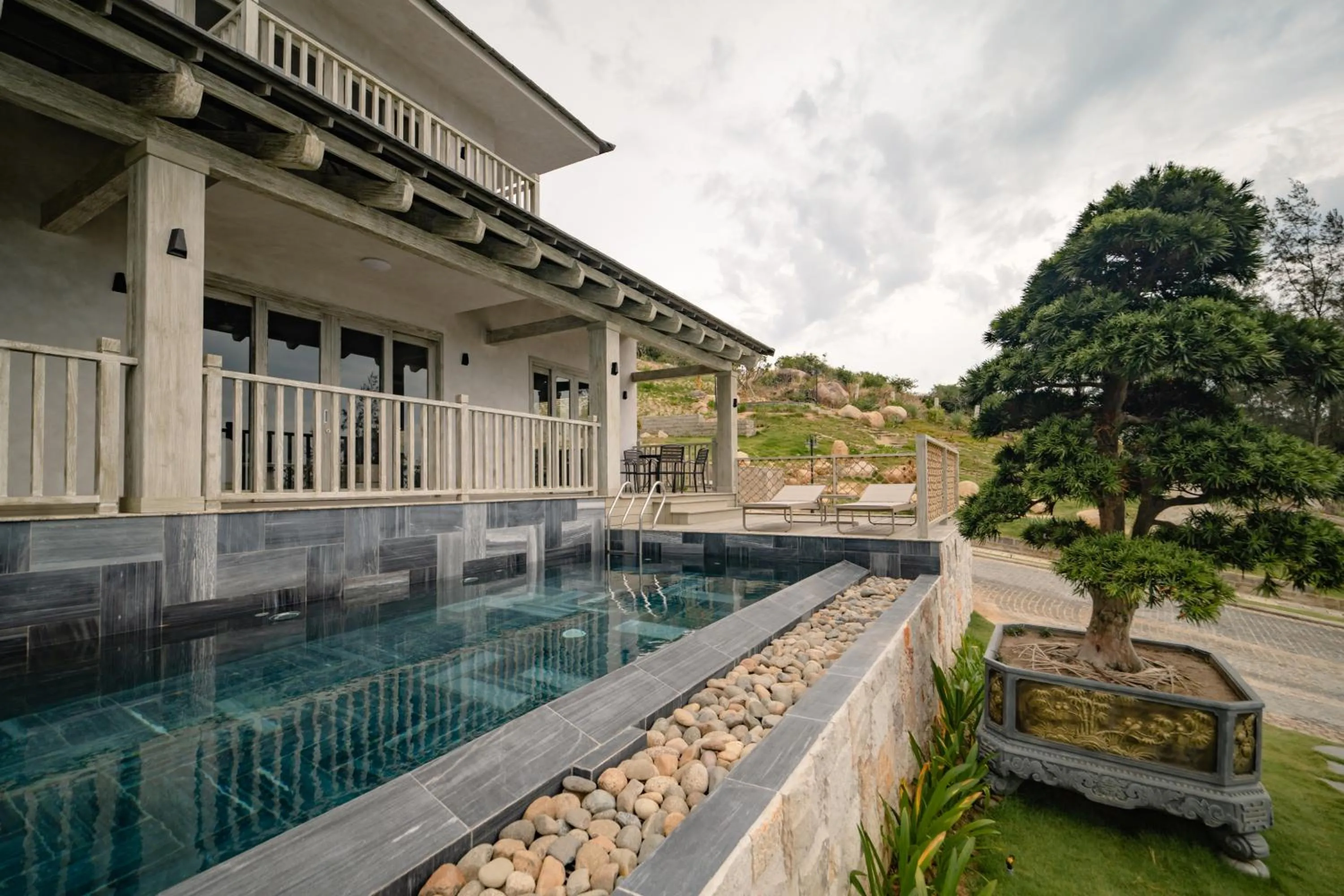 Pool view in Crown Retreat Quy Nhon Resort
