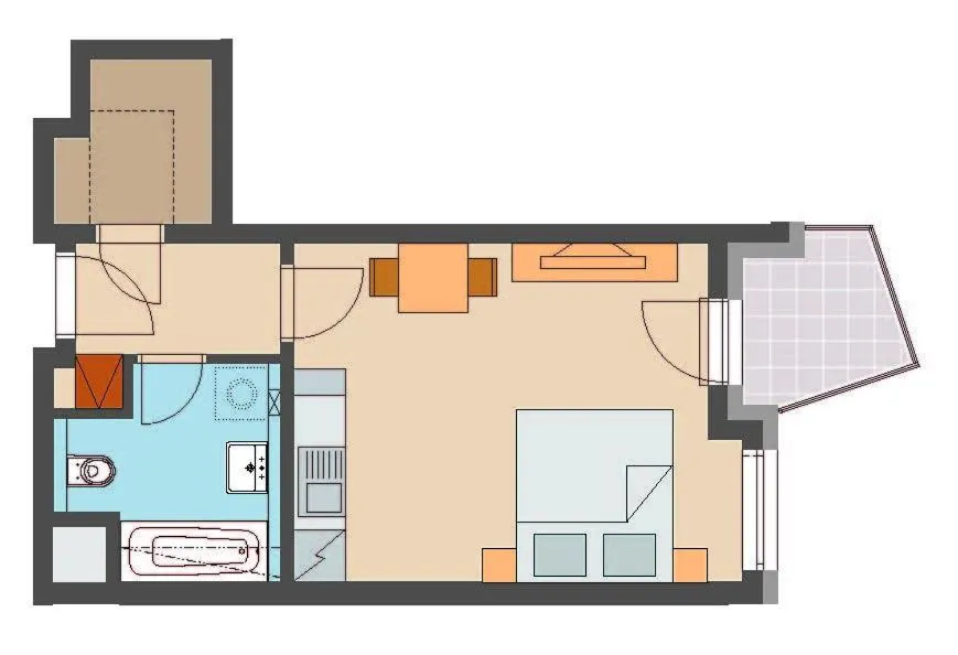Floor plan in CityWest Apartments