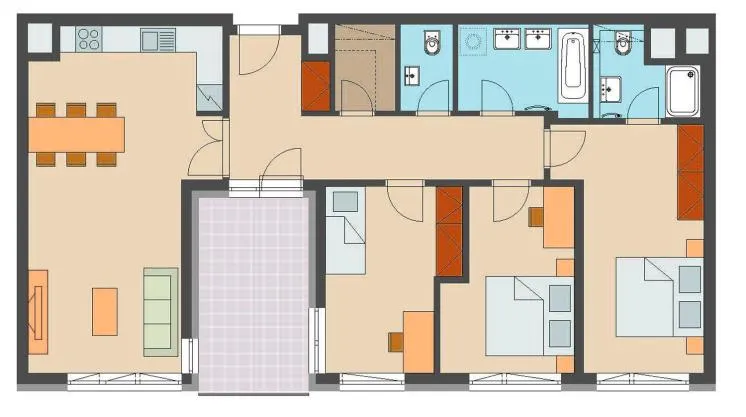 Floor plan in CityWest Apartments