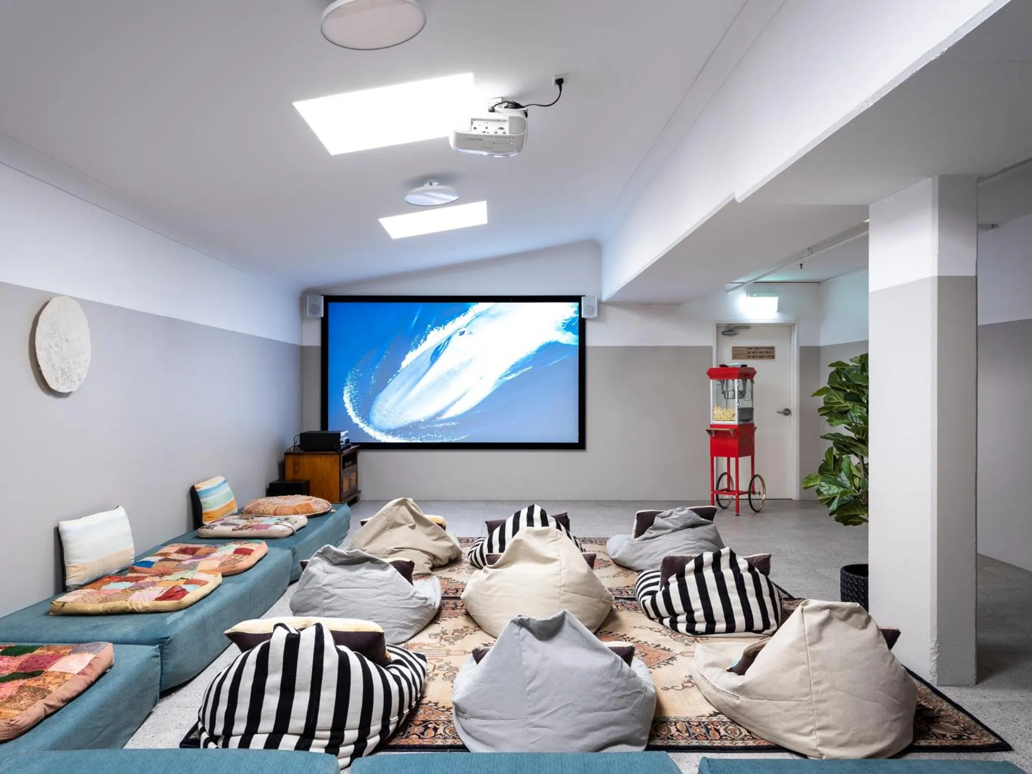 Communal lounge/ TV room, Bed in Manly Backpackers