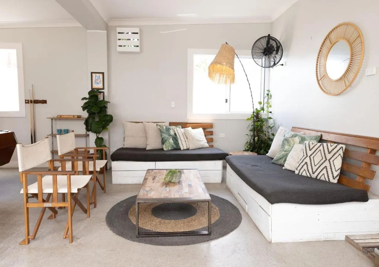Living room in Stoke Beach House