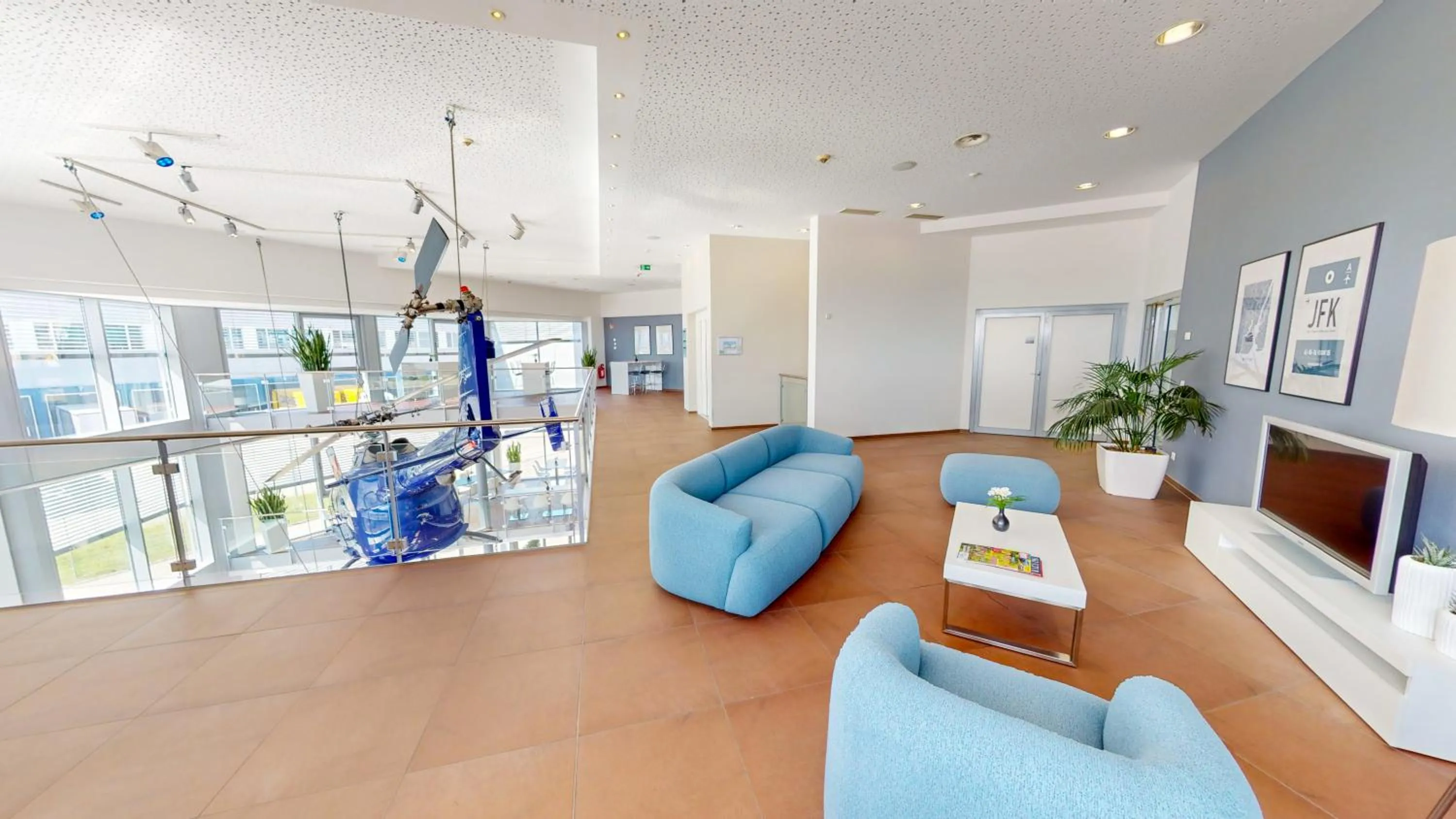 Communal lounge/ TV room in Aircraft Hotel & Events