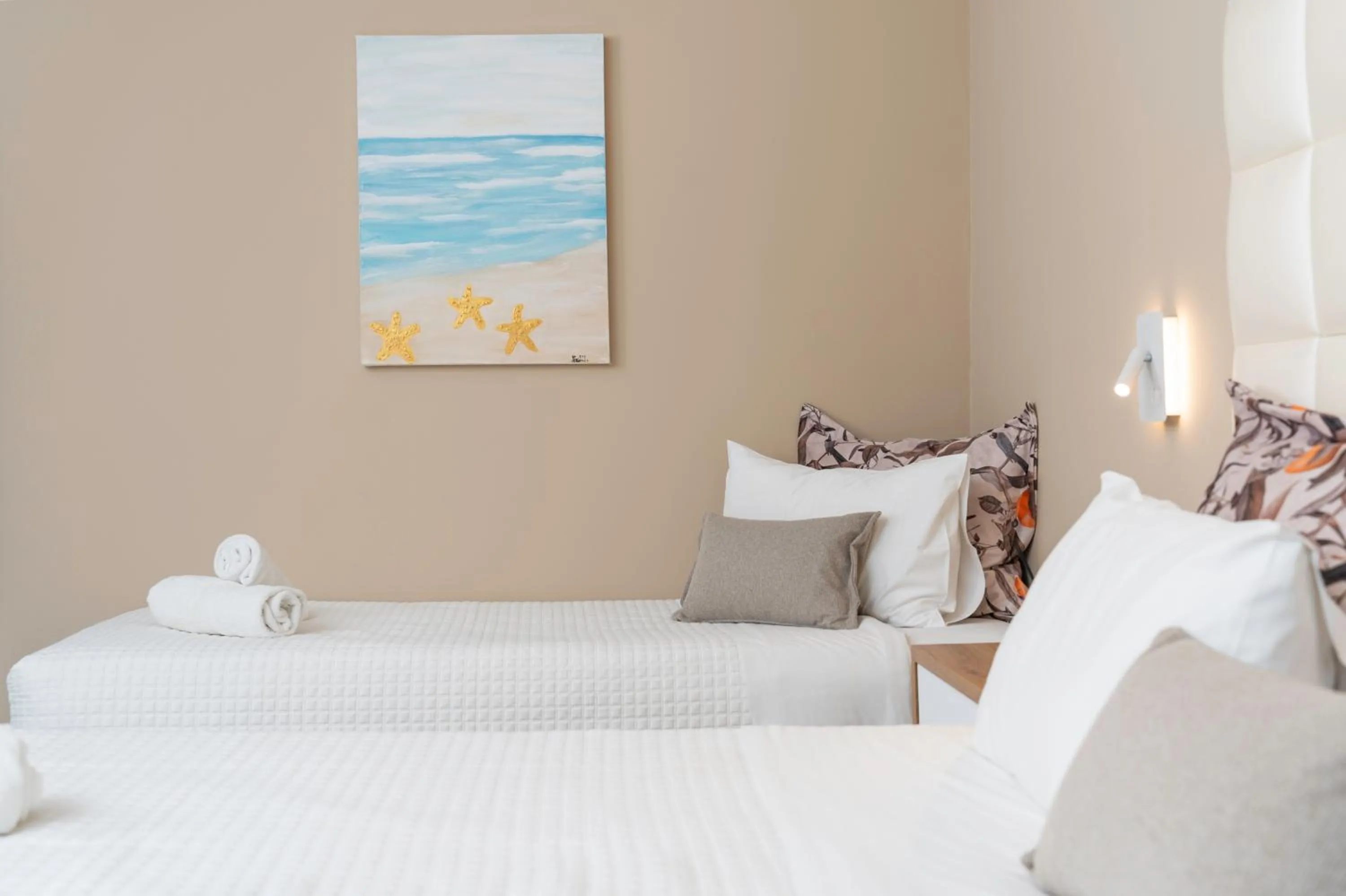 View (from property/room), Bed in Georgalas Sun Beach Resort