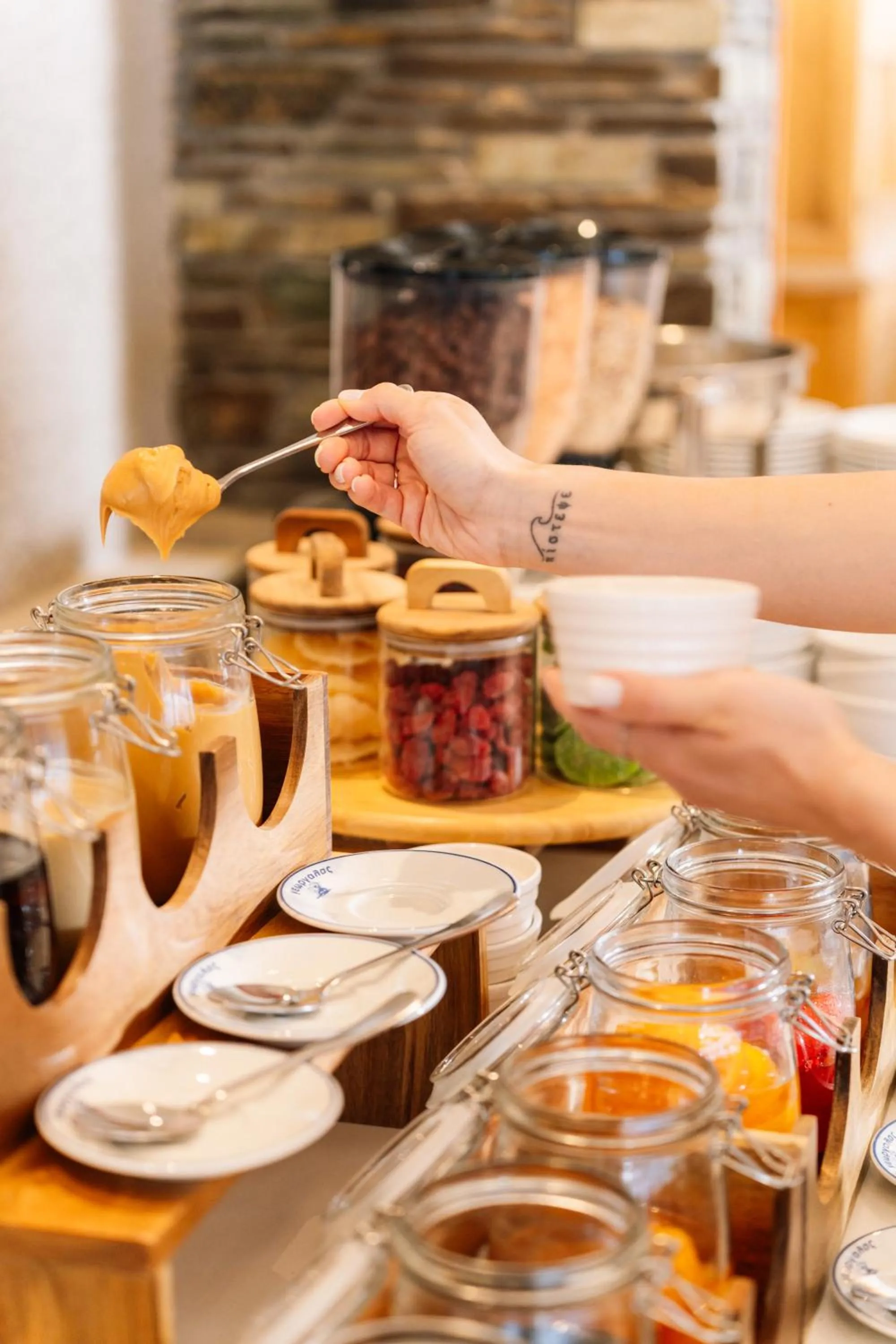 Buffet breakfast in Georgalas Sun Beach Resort
