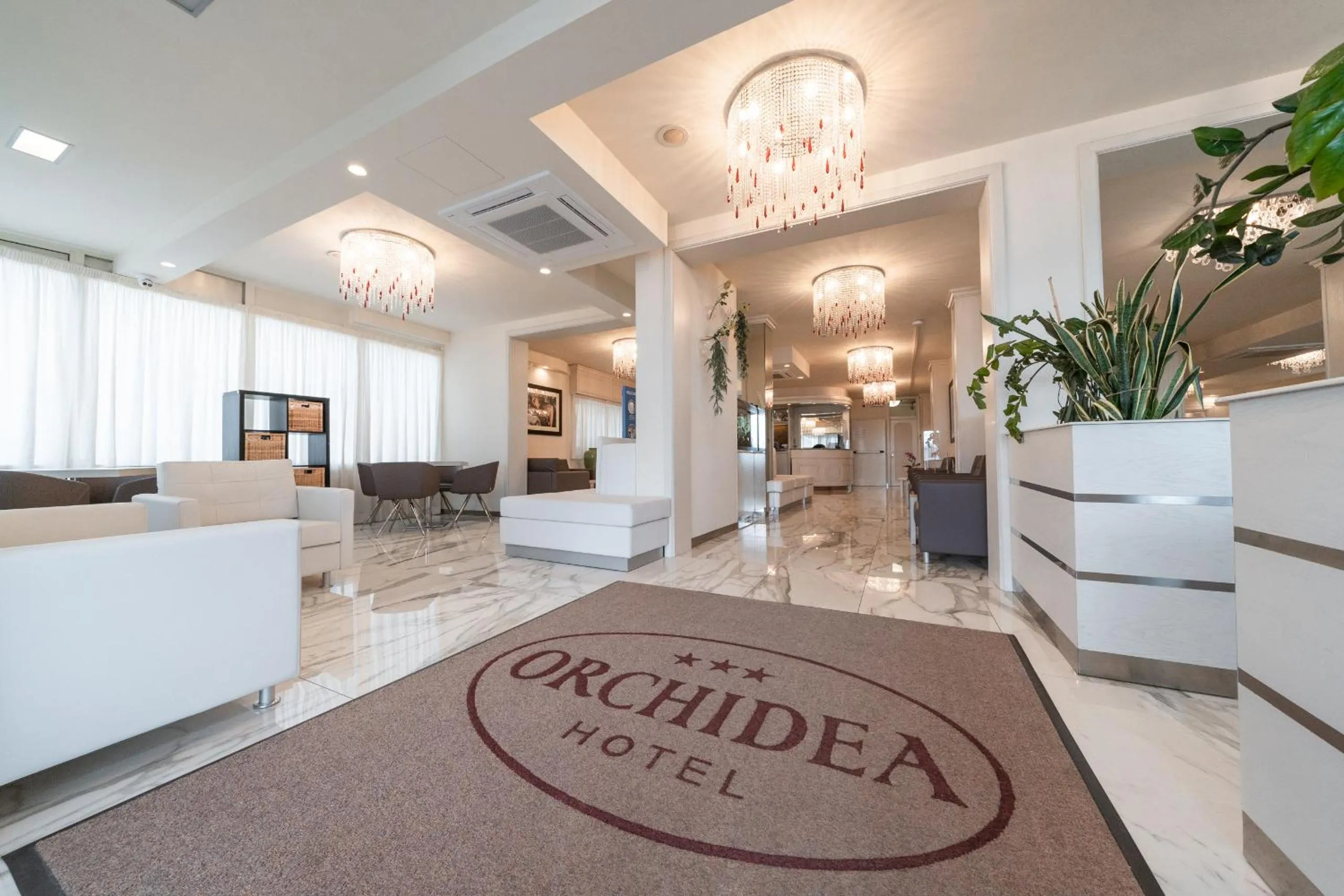 Lobby or reception in Hotel Orchidea
