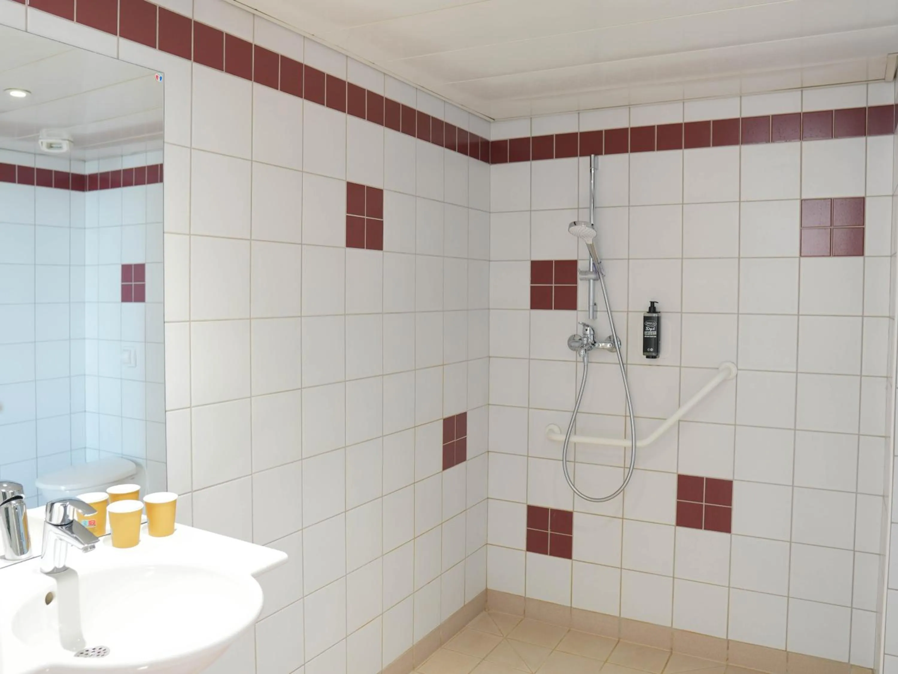 Bathroom in ibis budget Caen Porte de Bretagne