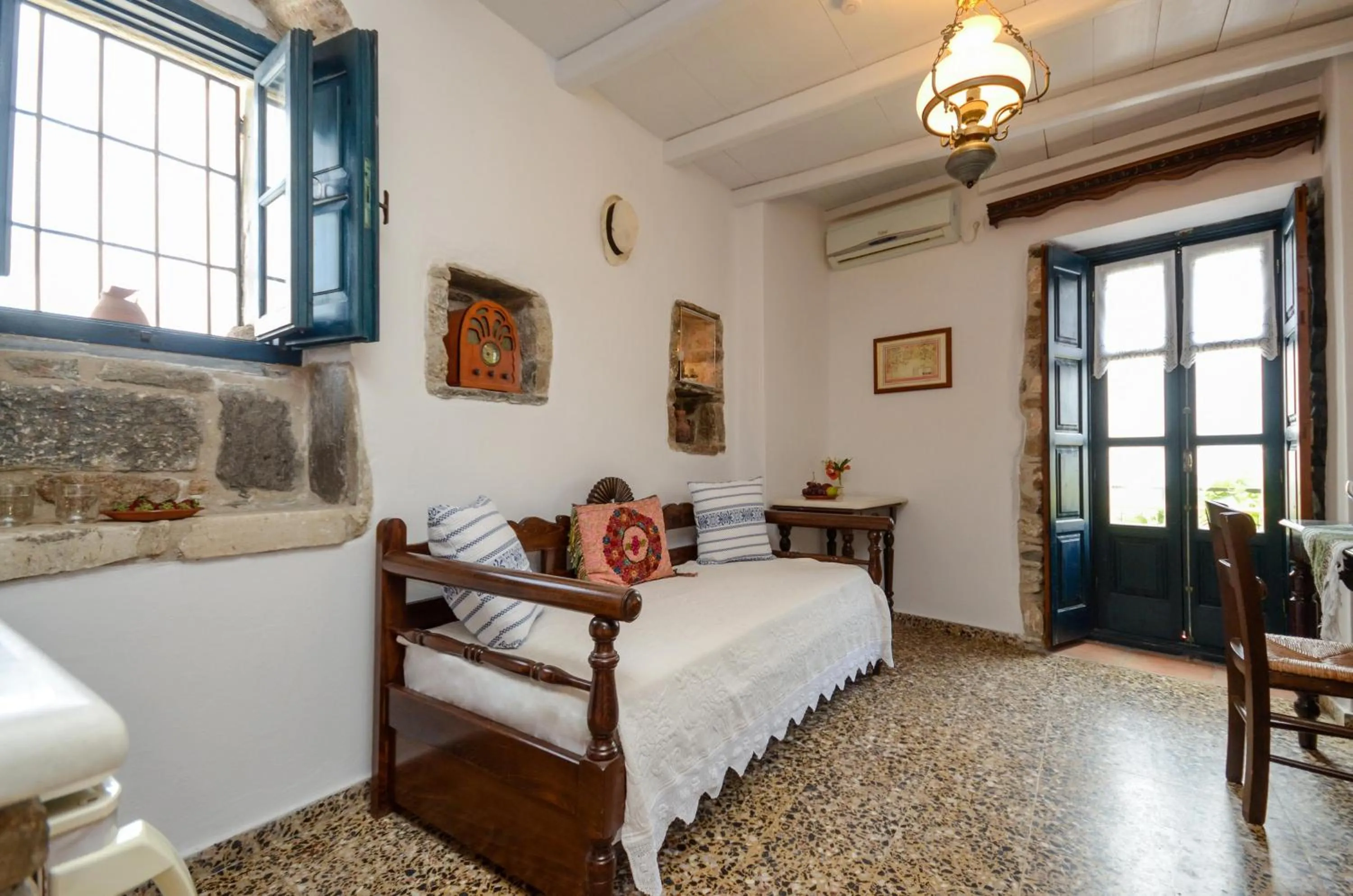 Seating area, Bed in Venetiko Apartments