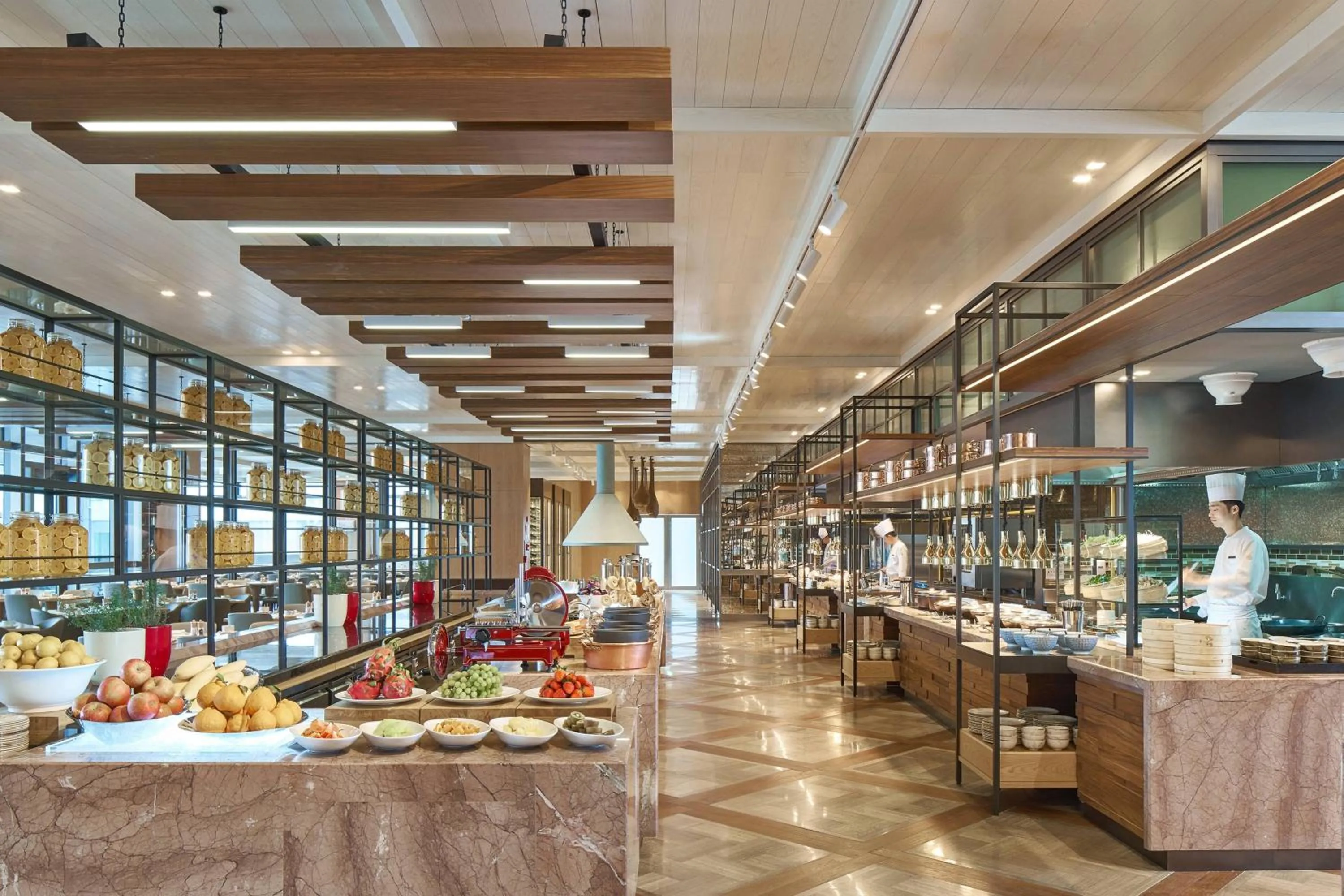 Kitchen or kitchenette in Marriott Jeju Shinhwa World Hotel