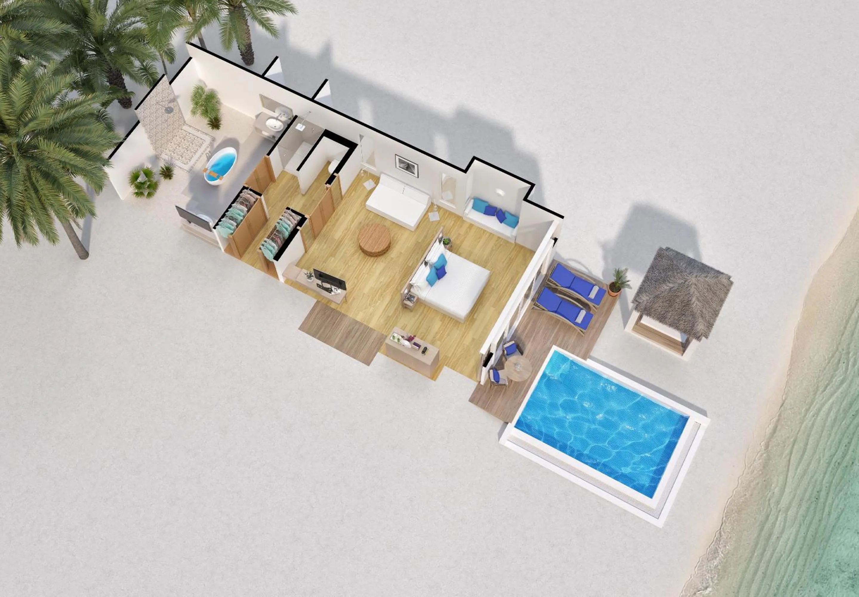 Floor plan in Baglioni Resort Maldives - Luxury All Inclusive