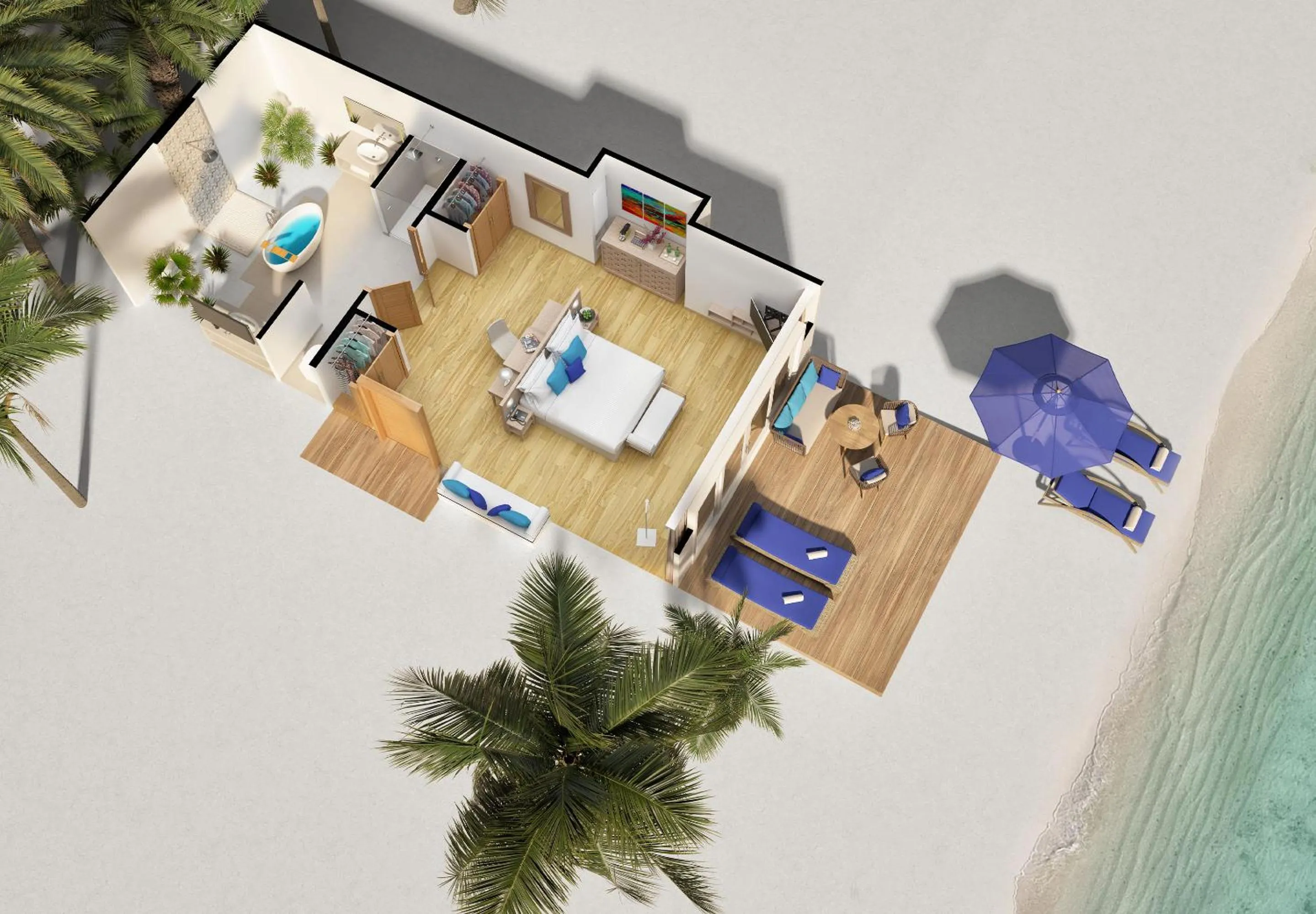 Floor plan in Baglioni Resort Maldives - Luxury All Inclusive