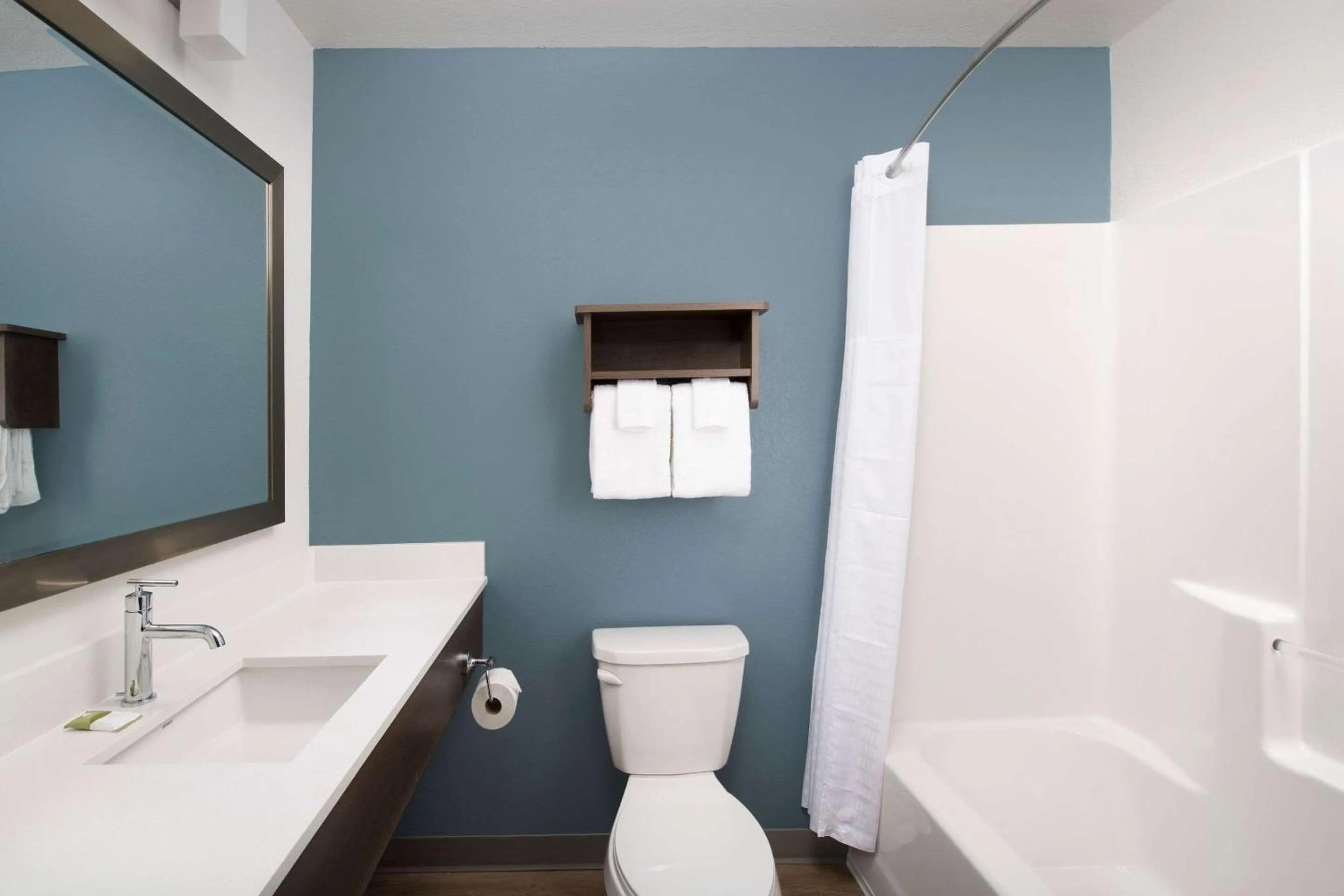 Bathroom in WoodSpring Suites Nashville near Rivergate