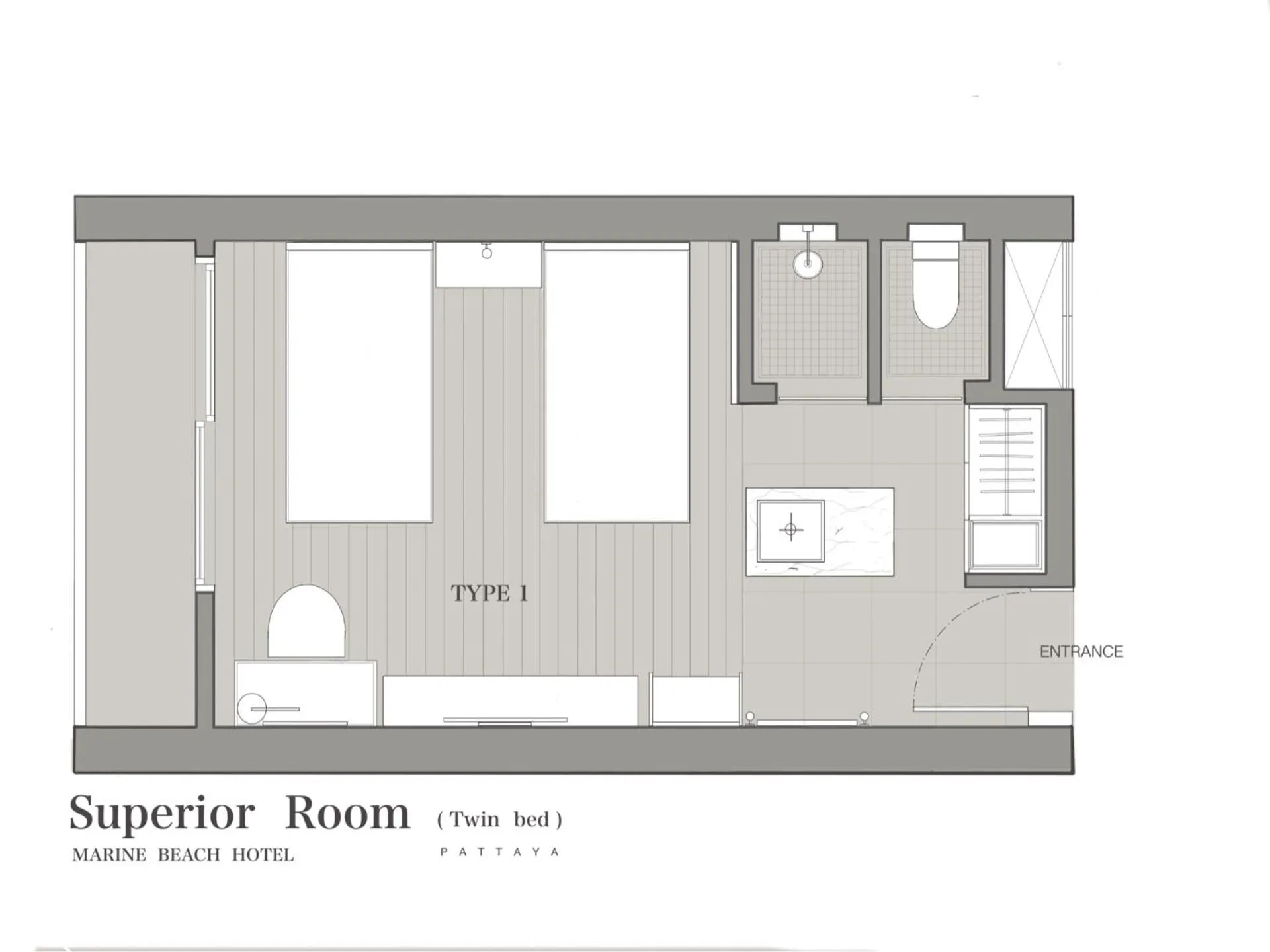 Floor plan in Marine Beach Hotel Pattaya - SHA Plus