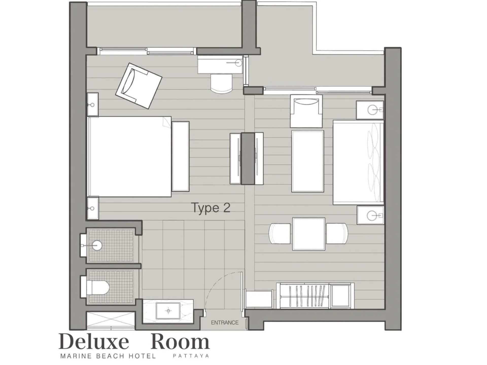 Floor plan in Marine Beach Hotel Pattaya - SHA Plus