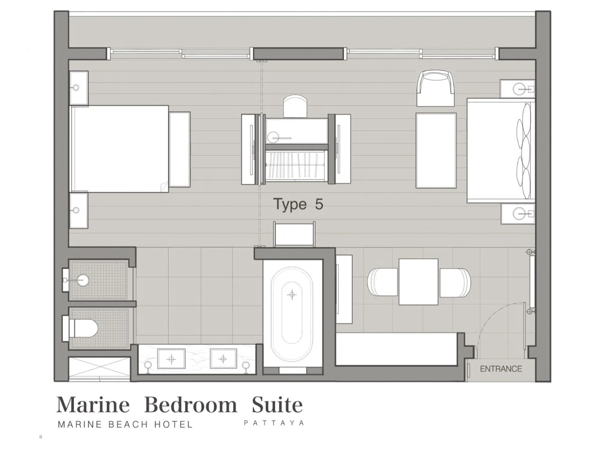 Floor plan in Marine Beach Hotel Pattaya - SHA Plus