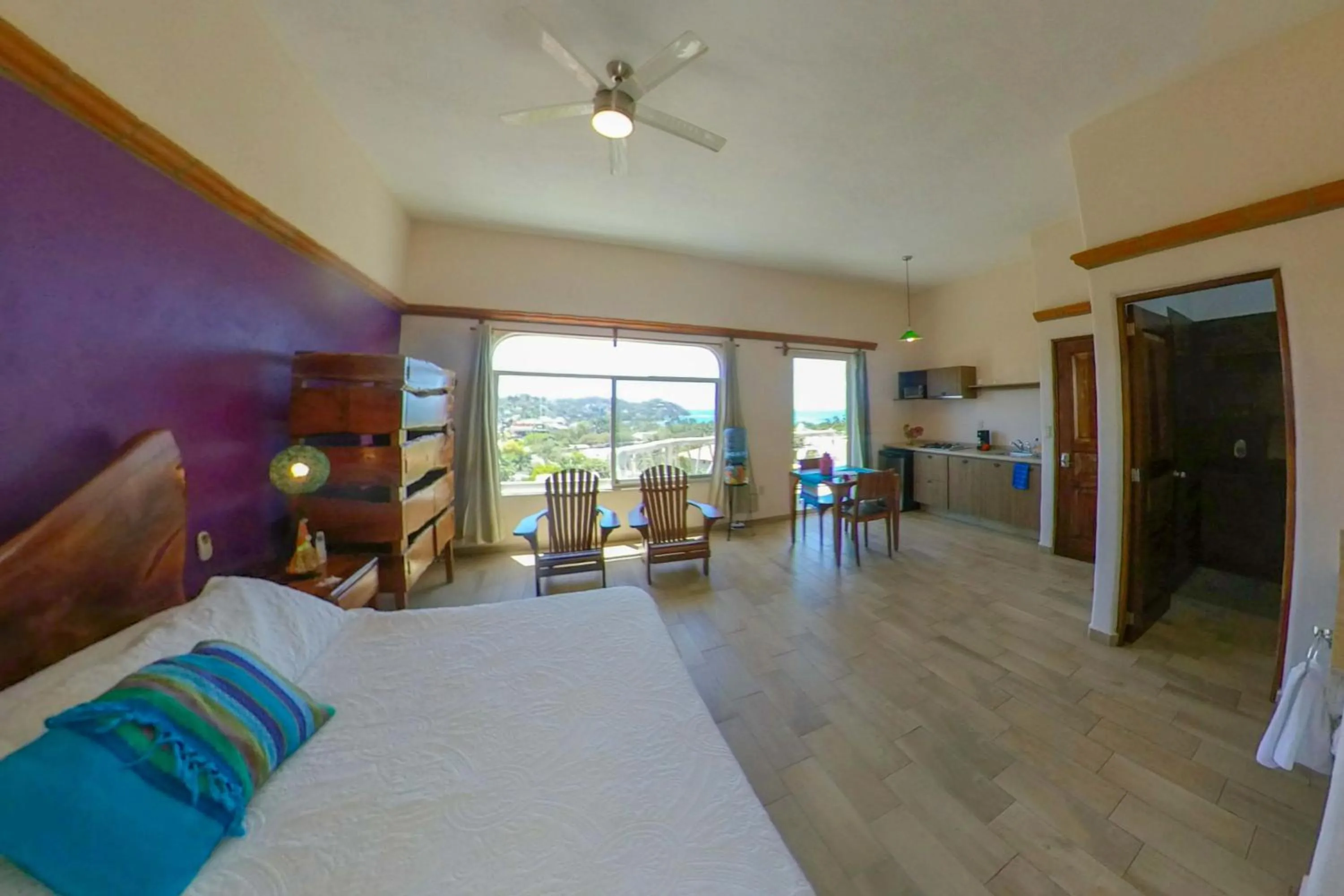 Living room, Bed in Villa Los Corales